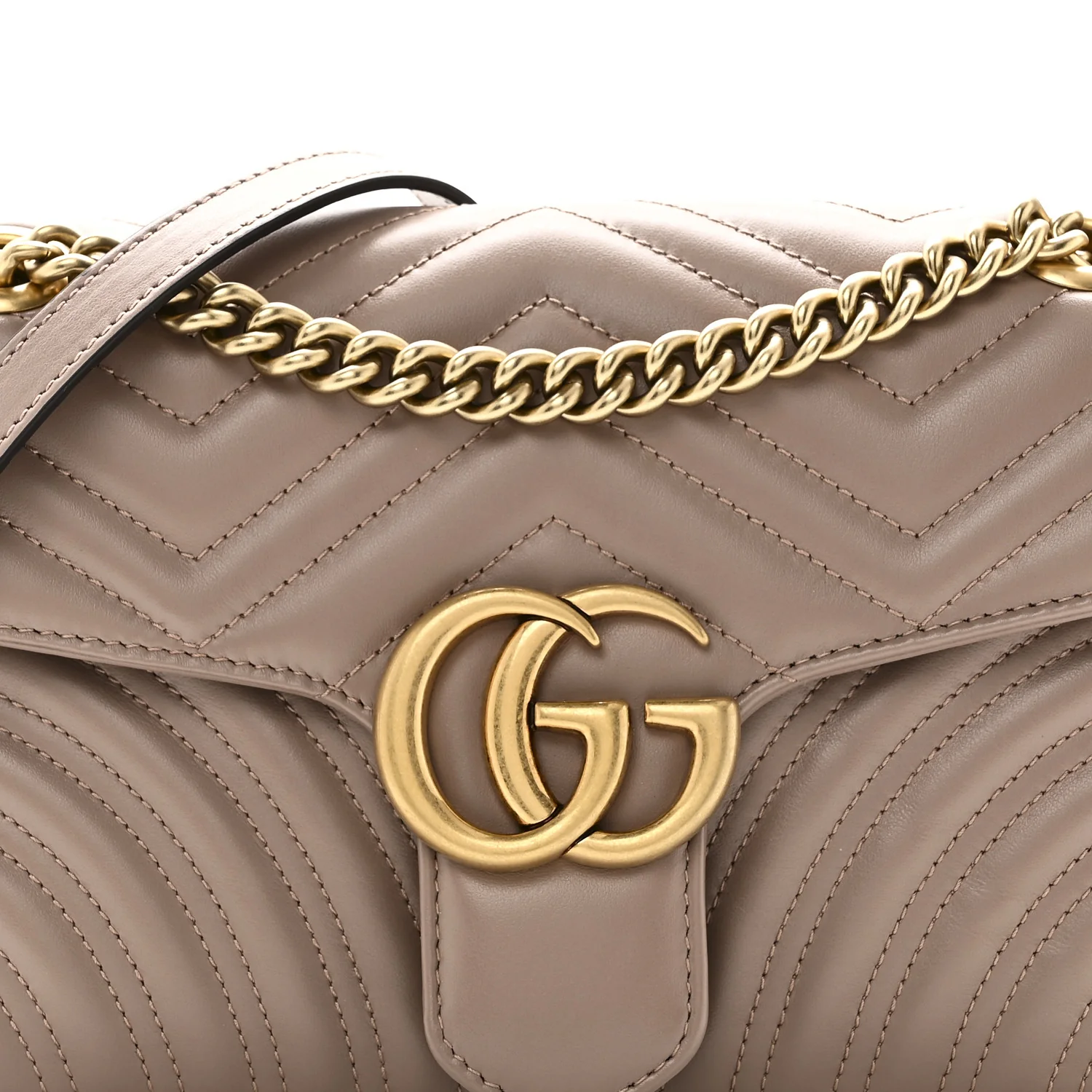Calfskin Matelasse Small GG Marmont Shoulder Bag Porcelain Rose - Image 8