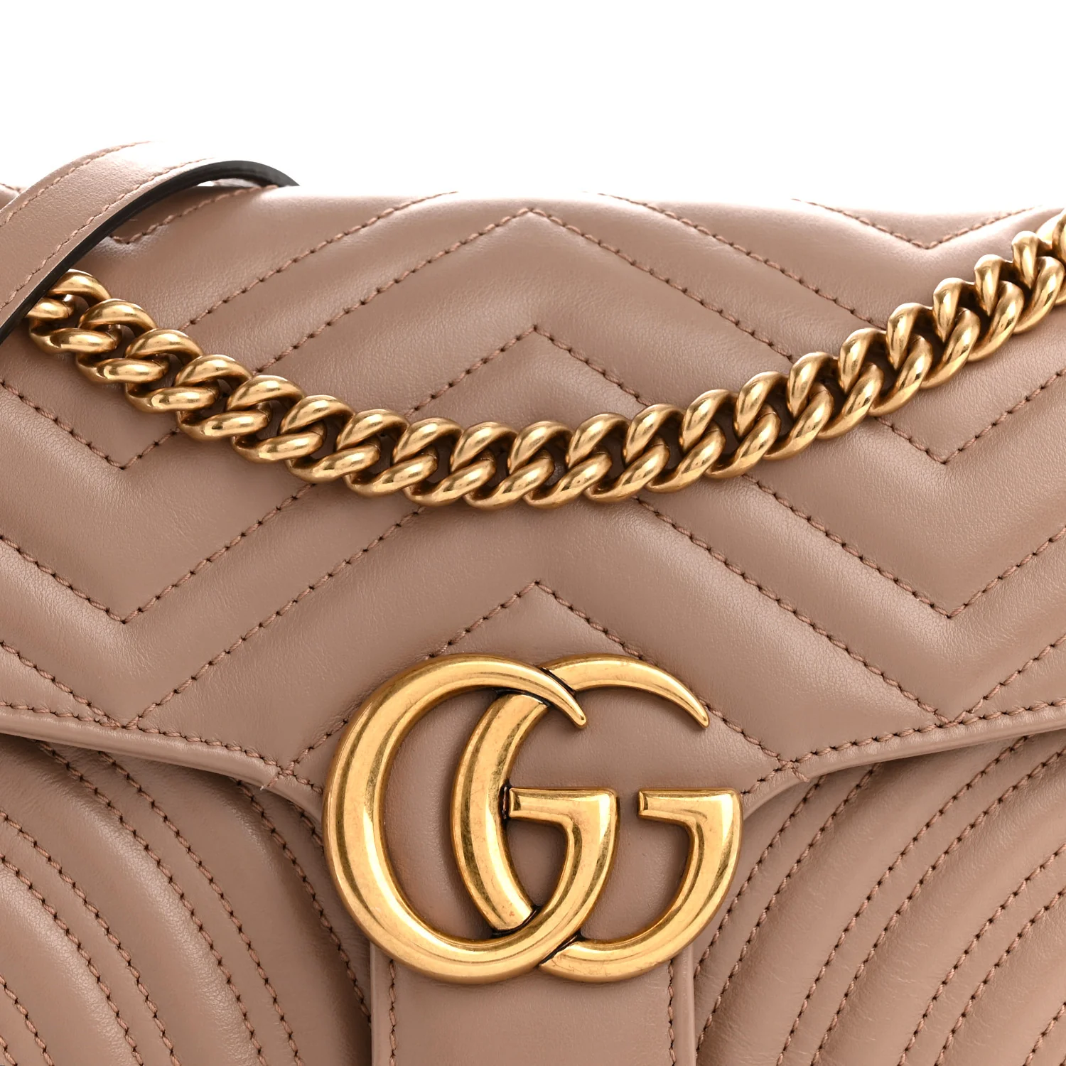 Calfskin Matelasse Small GG Marmont Shoulder Bag Porcelain Rose - Image 8
