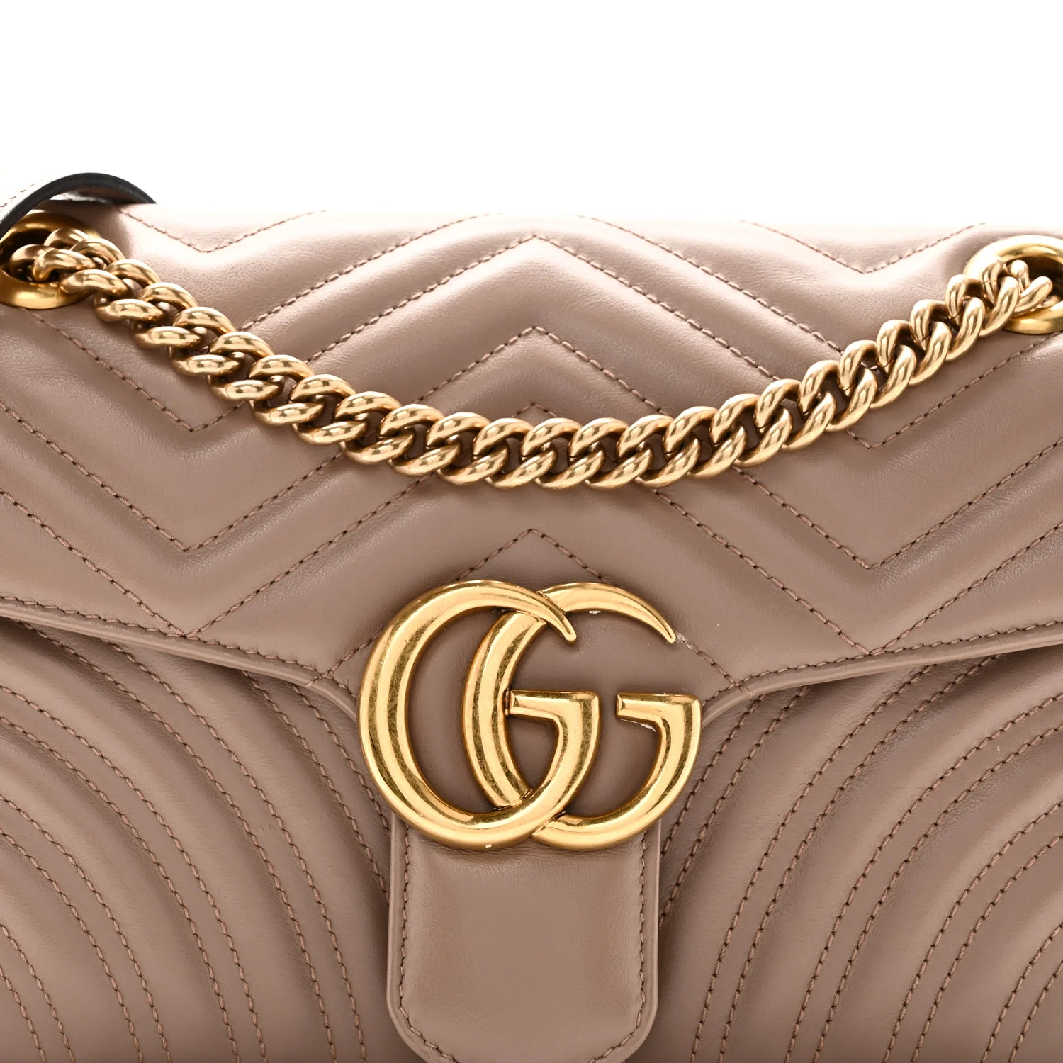 Calfskin Matelasse Small GG Marmont Shoulder Bag Porcelain Rose - Image 9