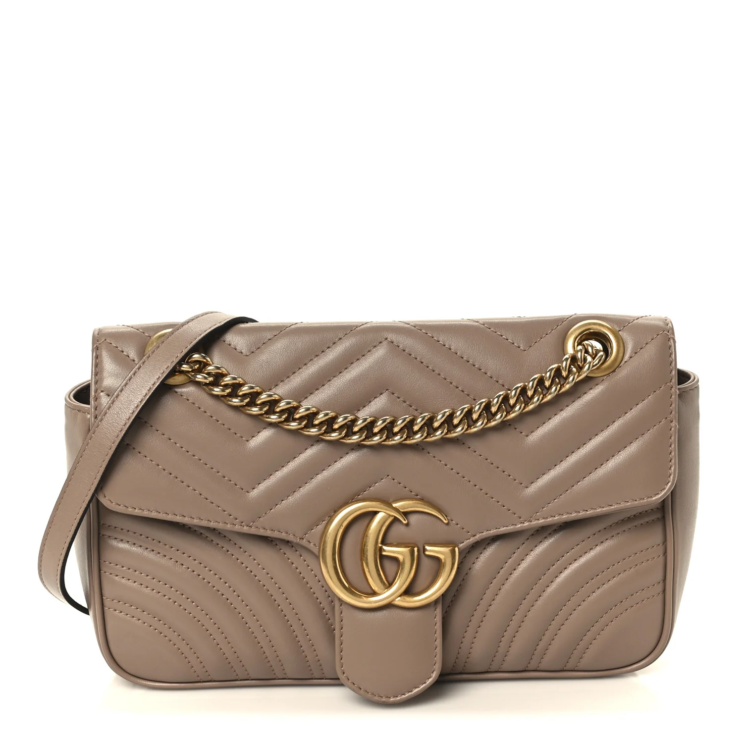 Calfskin Matelasse Small GG Marmont Shoulder Bag Porcelain Rose