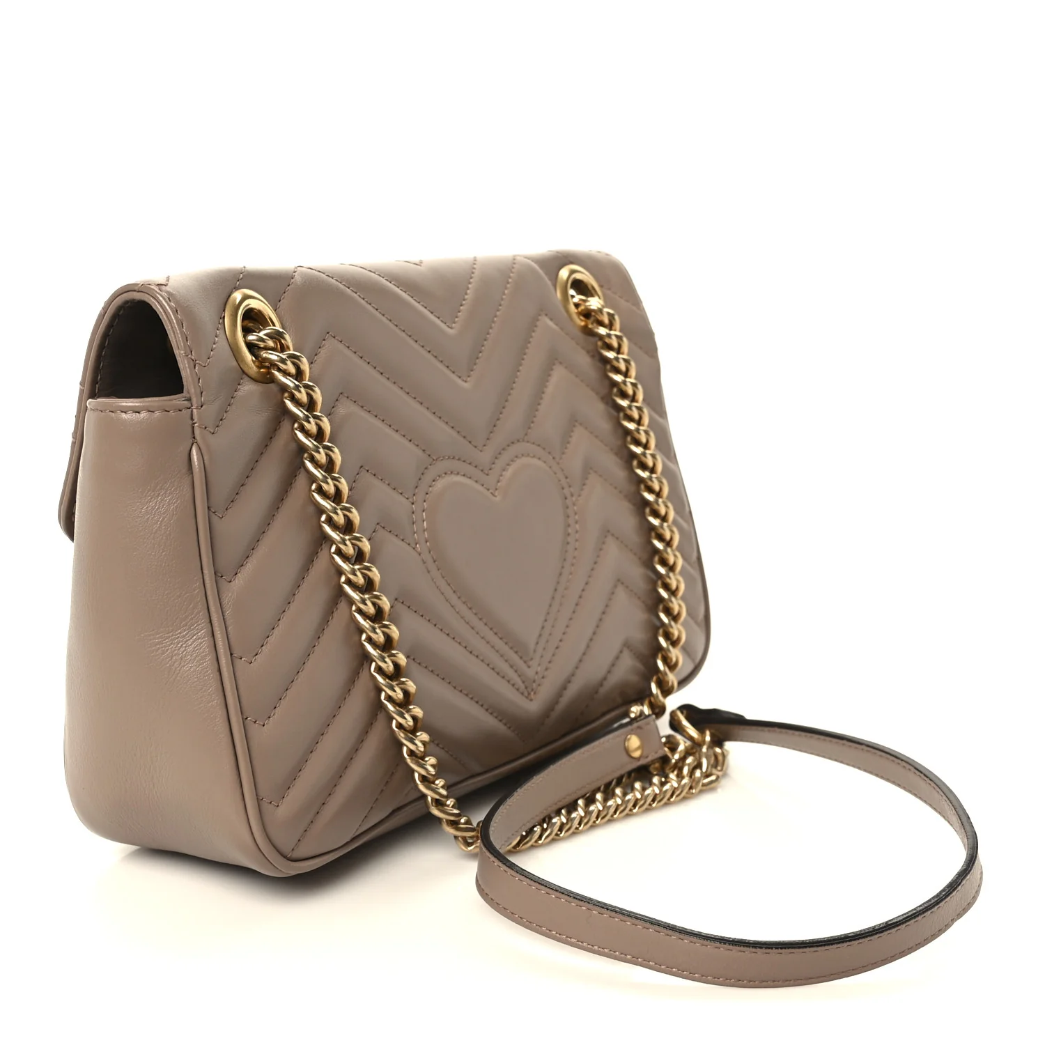 Calfskin Matelasse Small GG Marmont Shoulder Bag Porcelain Rose - Image 3