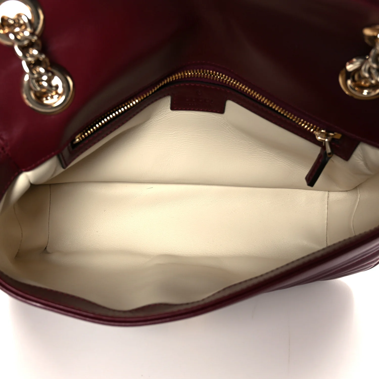 Calfskin Matelasse Small GG Marmont Shoulder Bag Rosso Ancora Red - Image 5