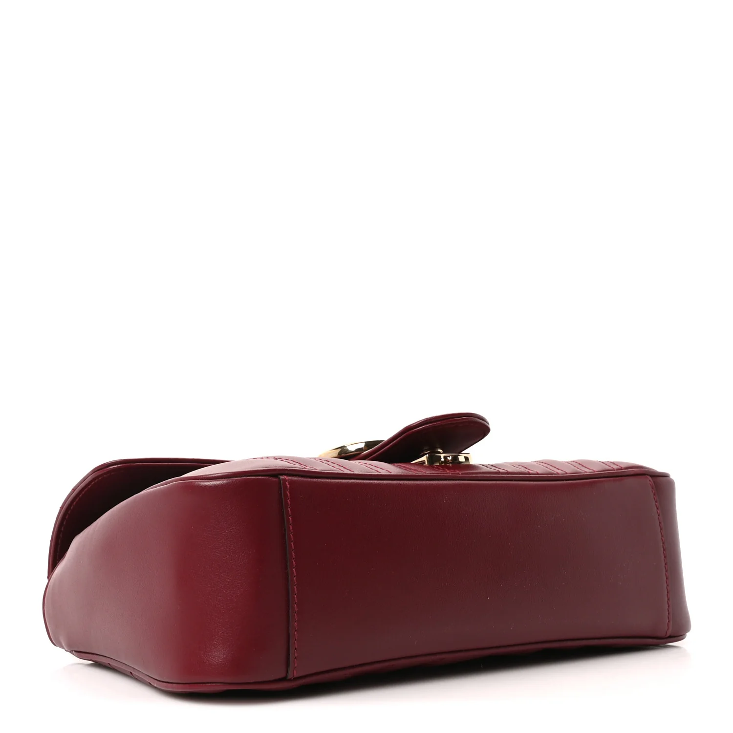 Calfskin Matelasse Small GG Marmont Shoulder Bag Rosso Ancora Red - Image 4