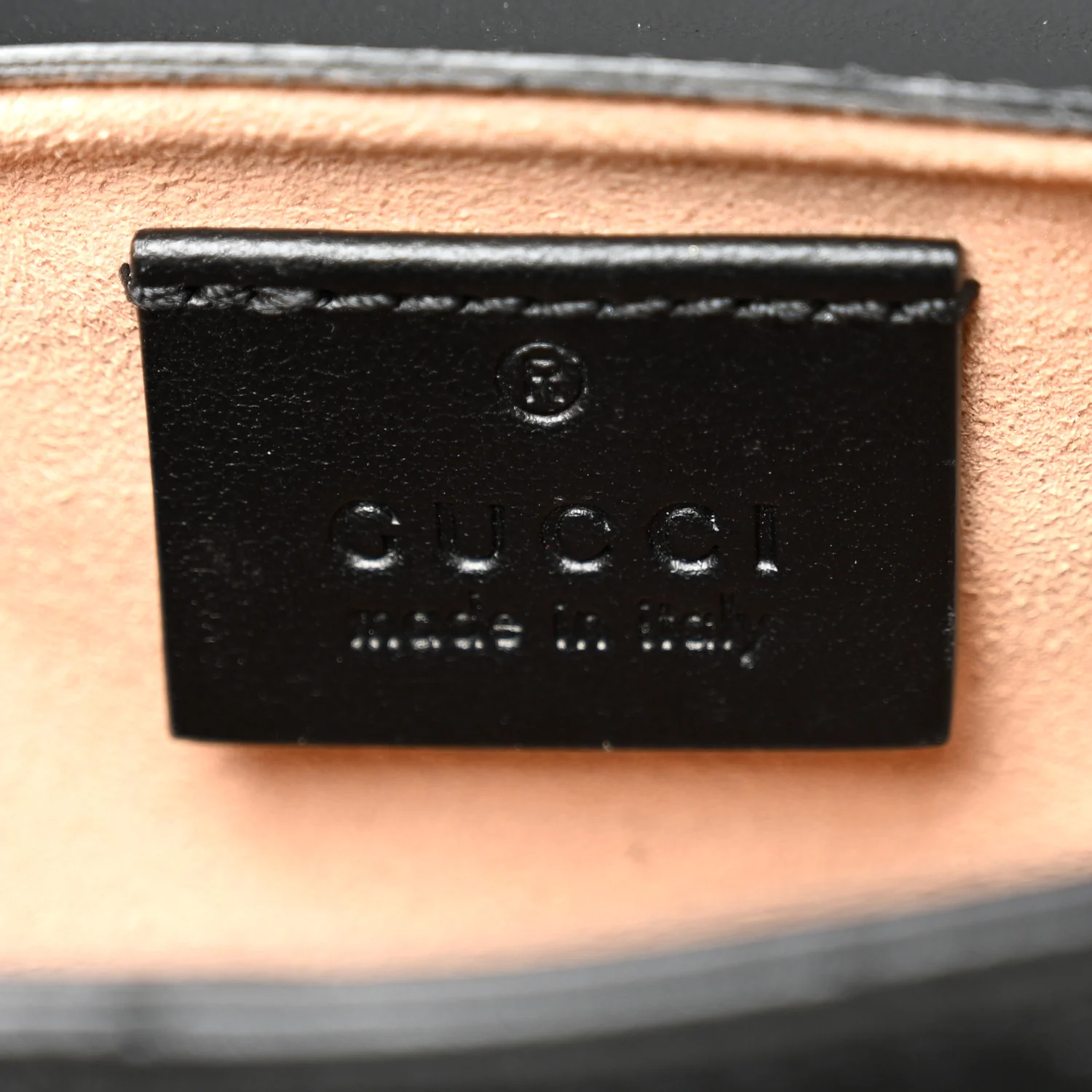 Calfskin Matelasse Super Mini GG Marmont Shoulder Bag Black - Image 6