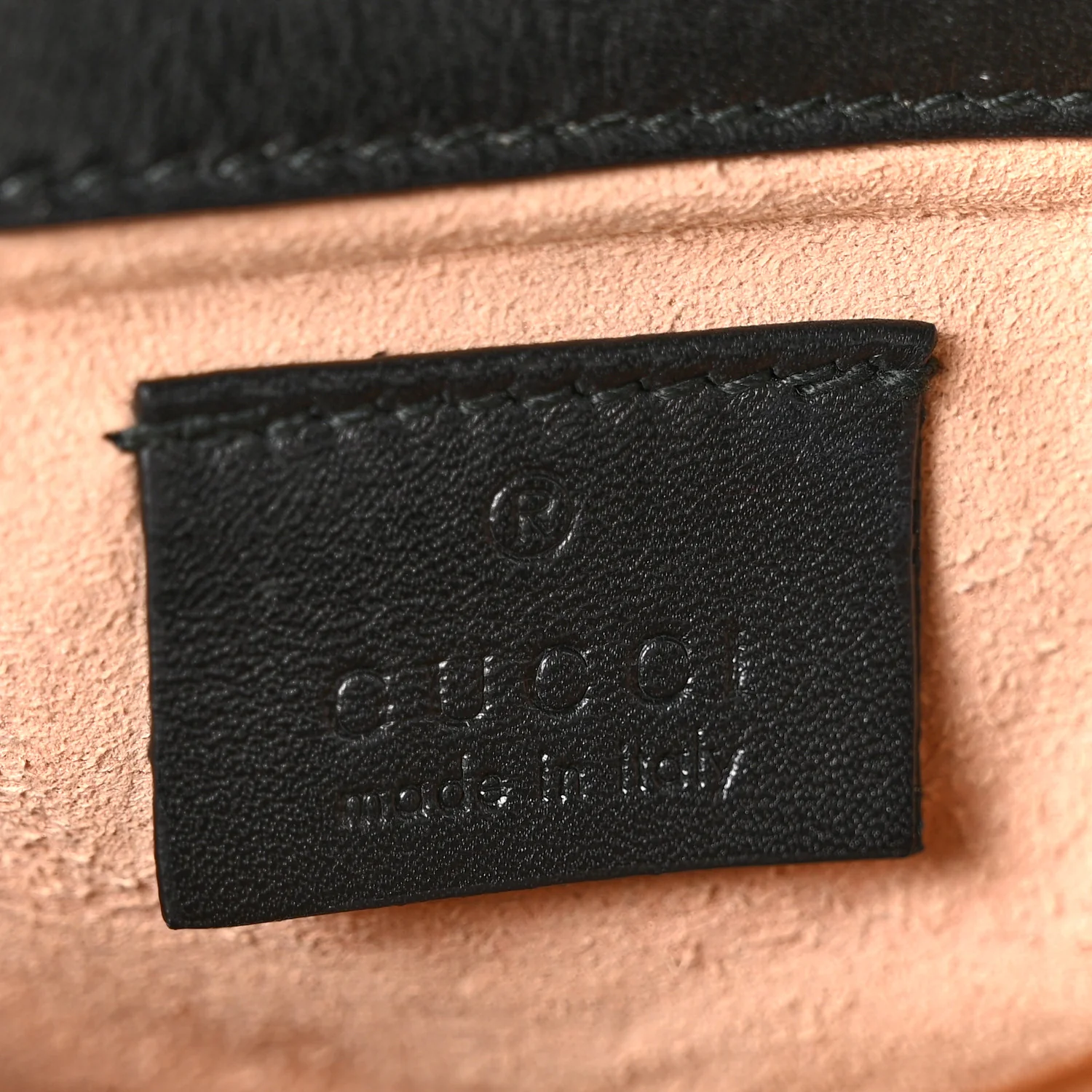 Calfskin Matelasse Super Mini GG Marmont Shoulder Bag Black - Image 6