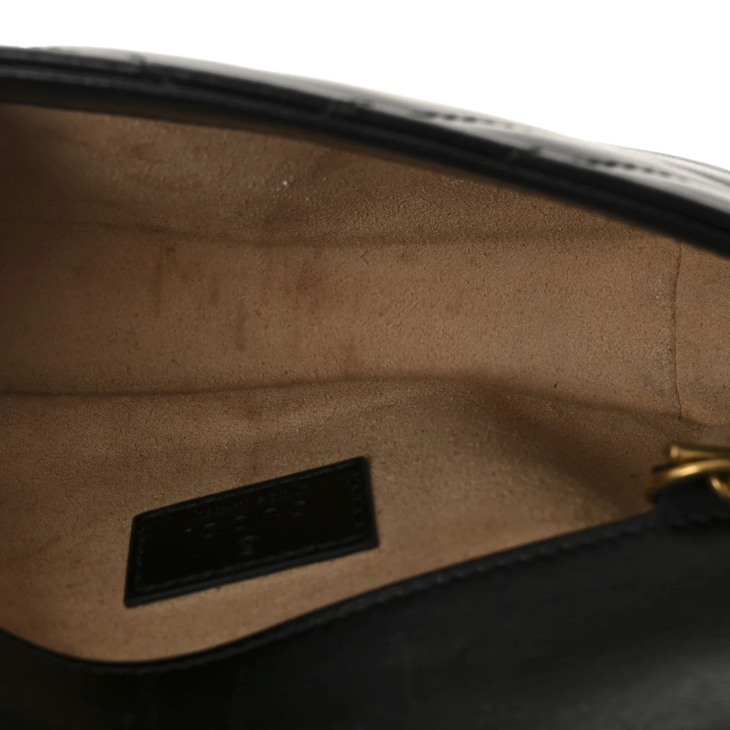 Calfskin Matelasse Super Mini GG Marmont Shoulder Bag Black - Image 5