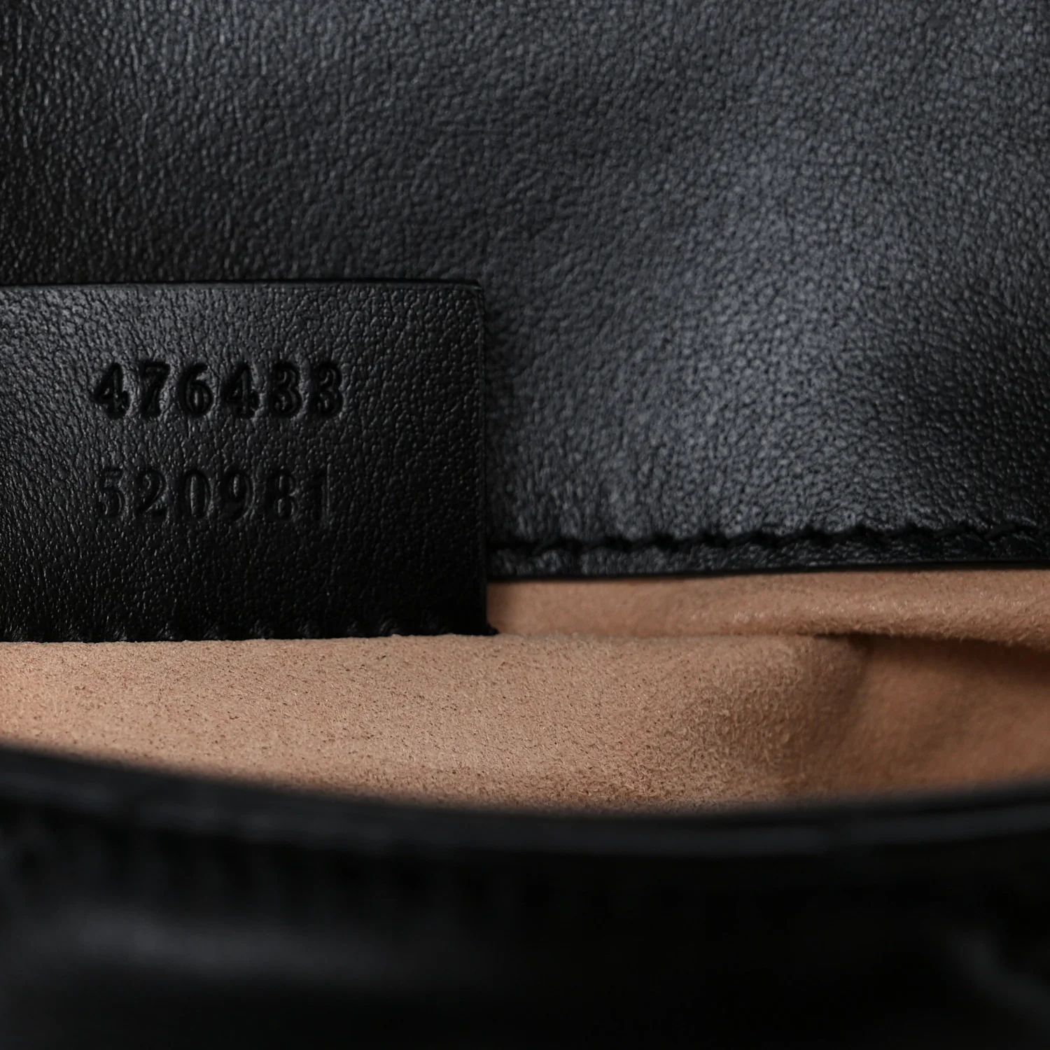 Calfskin Matelasse Super Mini GG Marmont Shoulder Bag Black - Image 7