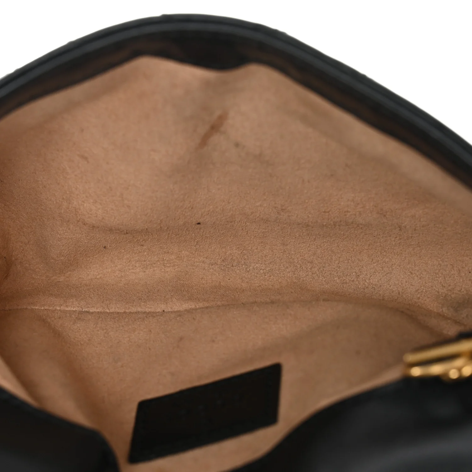 Calfskin Matelasse Super Mini GG Marmont Shoulder Bag Black - Image 5
