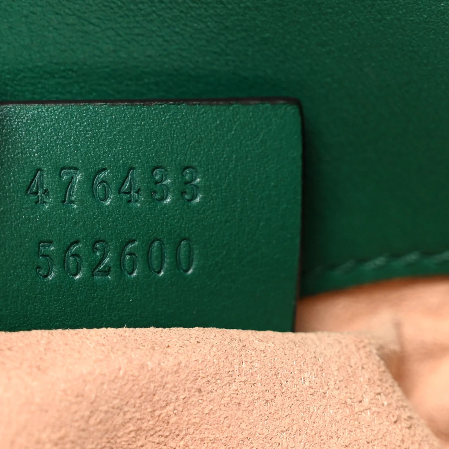 Calfskin Matelasse Super Mini GG Marmont Shoulder Bag Emerald Green - Image 7