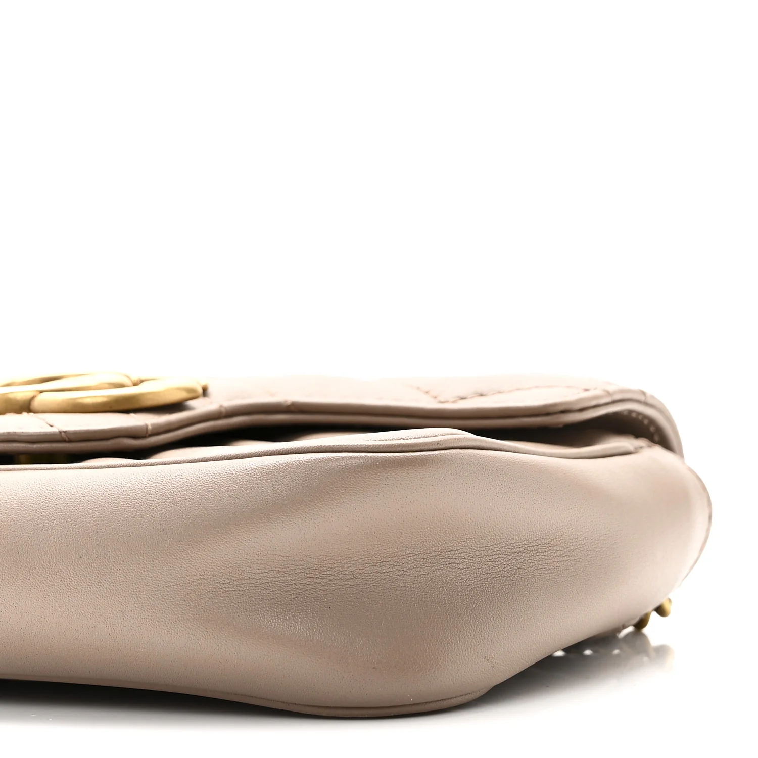 Calfskin Matelasse Super Mini GG Marmont Shoulder Bag Porcelain Rose - Image 10