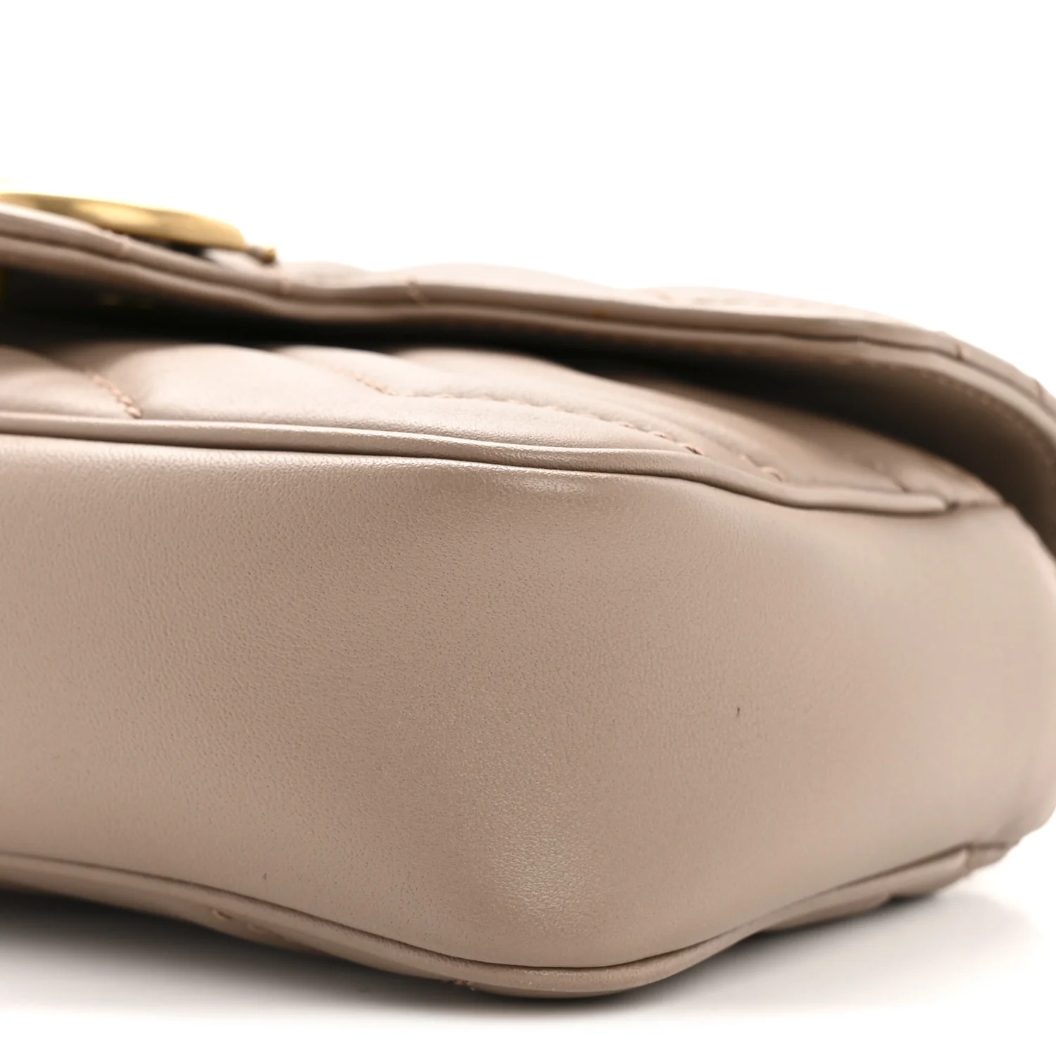 Calfskin Matelasse Super Mini GG Marmont Shoulder Bag Porcelain Rose - Image 10