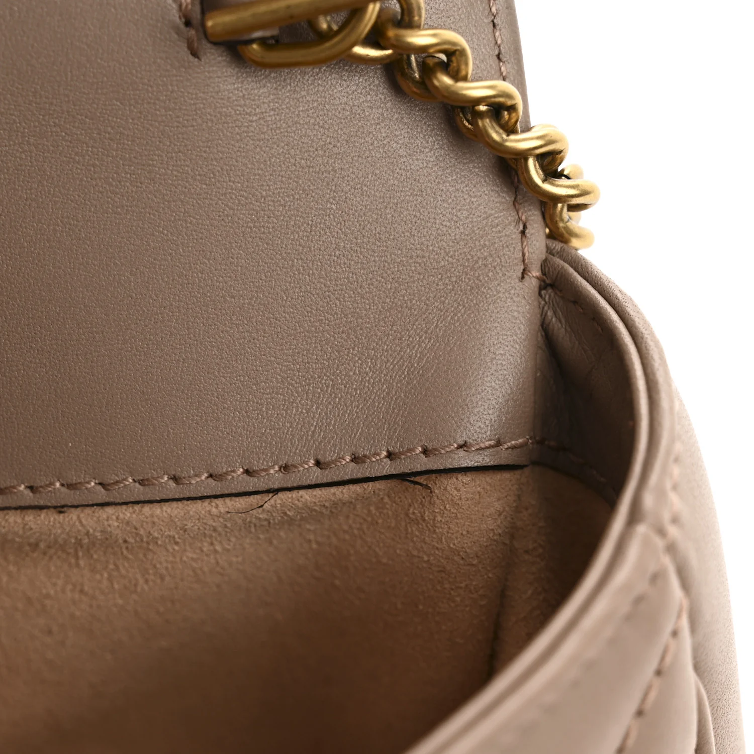 Calfskin Matelasse Super Mini GG Marmont Shoulder Bag Porcelain Rose - Image 11