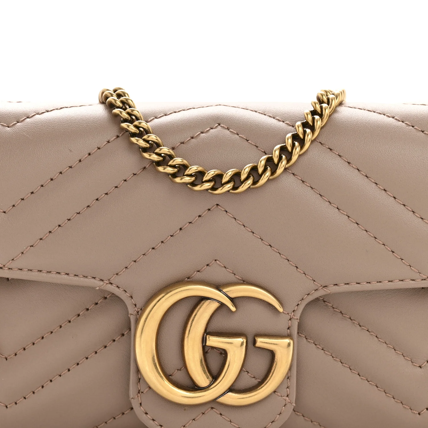 Calfskin Matelasse Super Mini GG Marmont Shoulder Bag Porcelain Rose - Image 8
