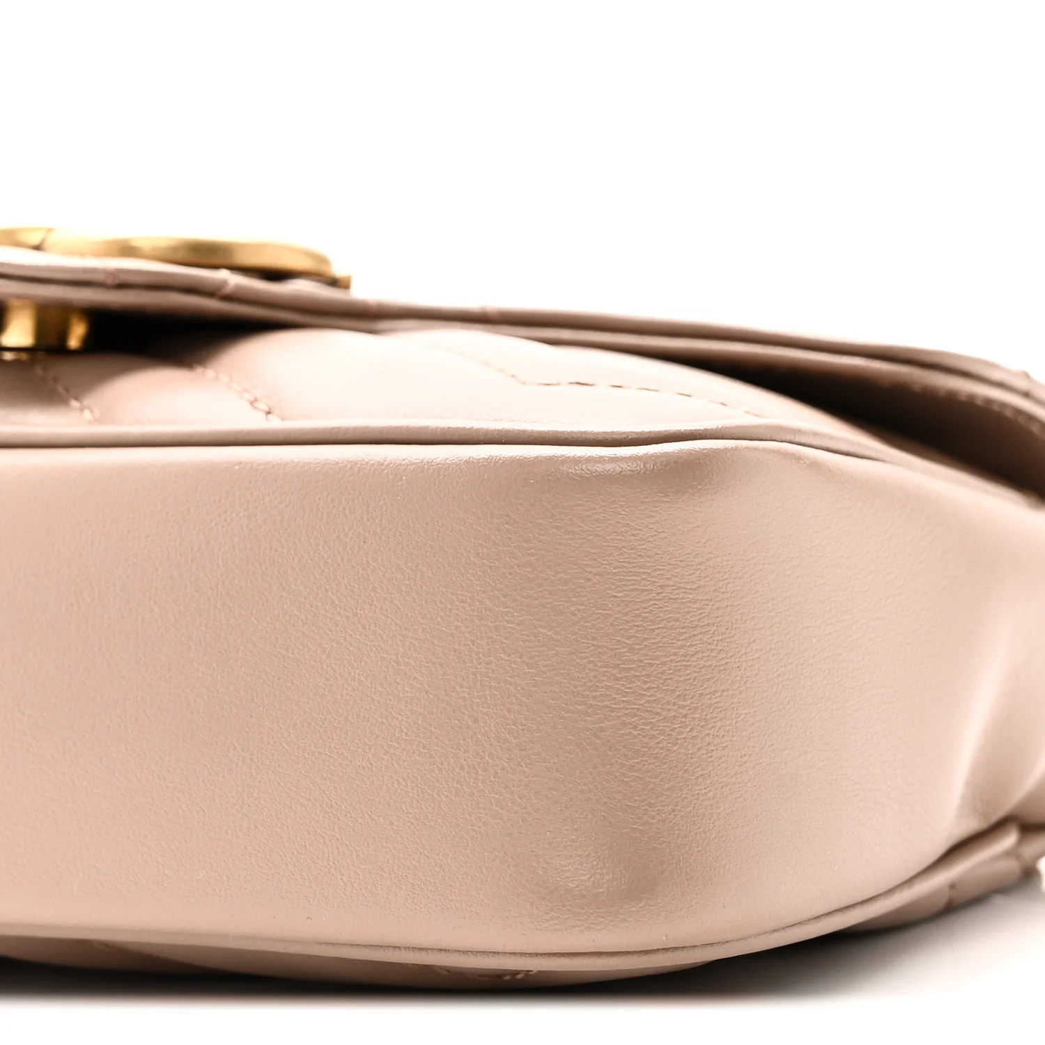 Calfskin Matelasse Super Mini GG Marmont Shoulder Bag Porcelain Rose - Image 10