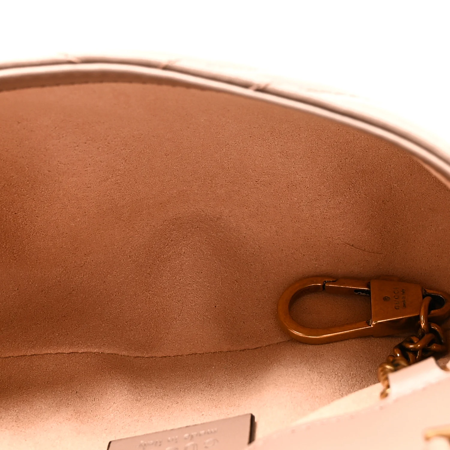Calfskin Matelasse Super Mini GG Marmont Shoulder Bag Porcelain Rose - Image 5