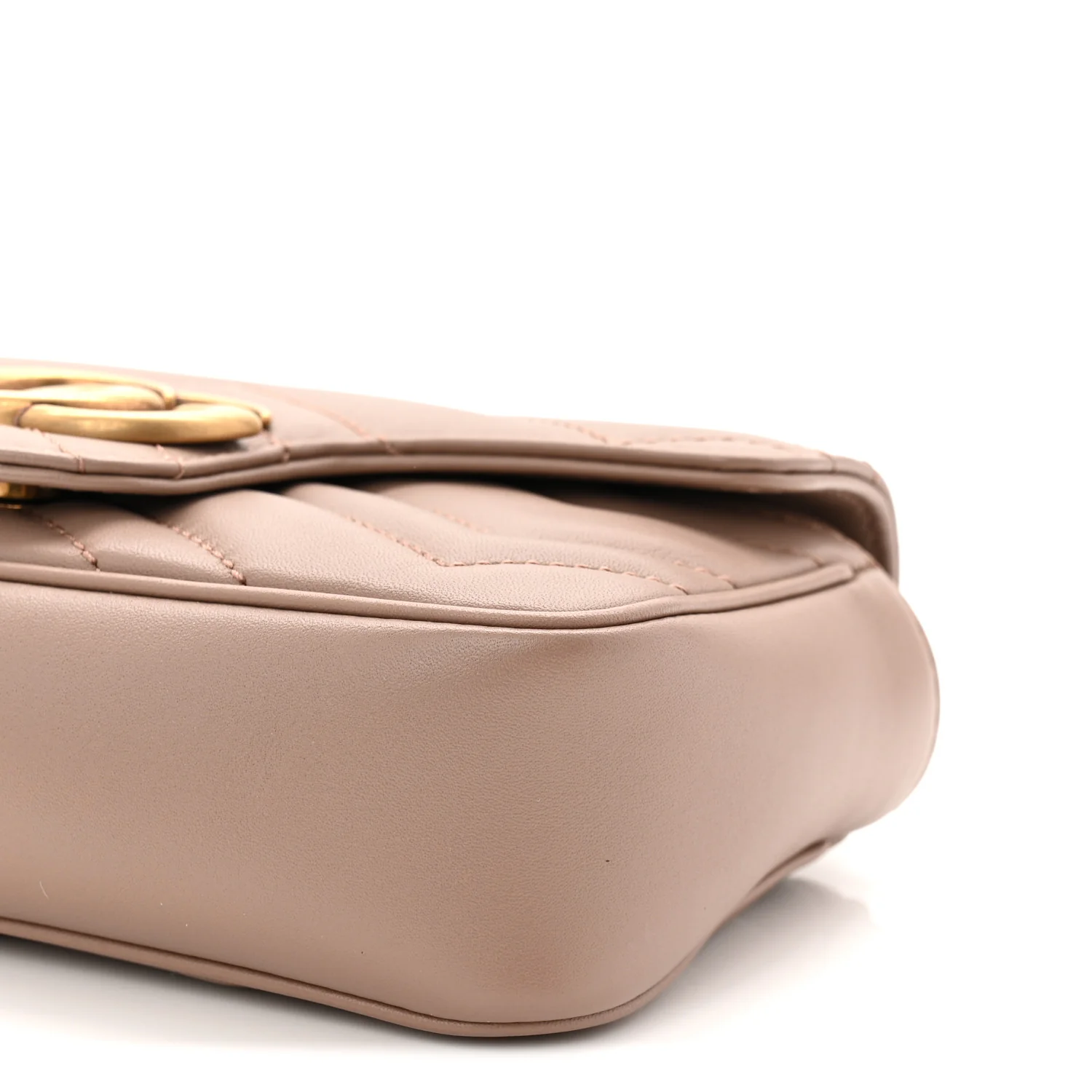 Calfskin Matelasse Super Mini GG Marmont Shoulder Bag Porcelain Rose - Image 10