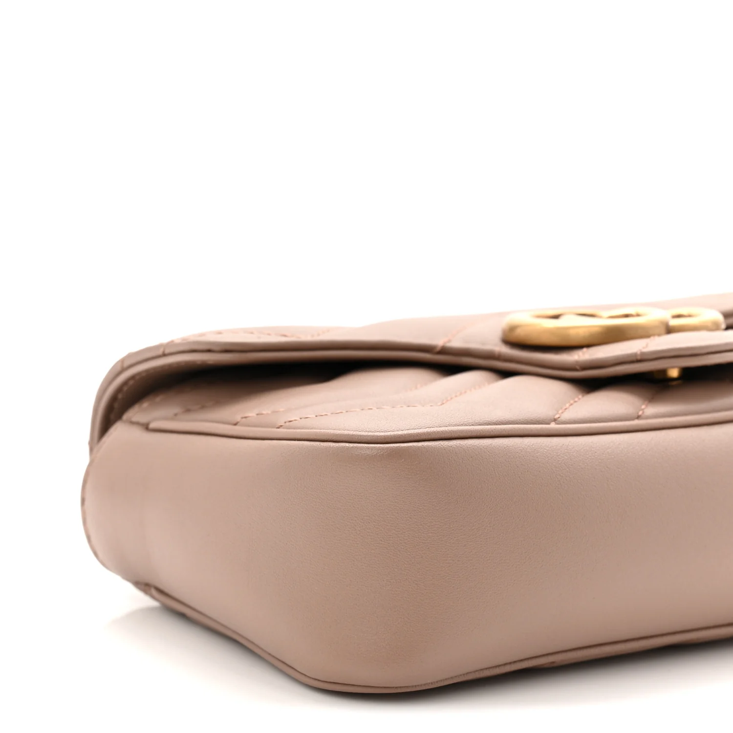 Calfskin Matelasse Super Mini GG Marmont Shoulder Bag Porcelain Rose - Image 9