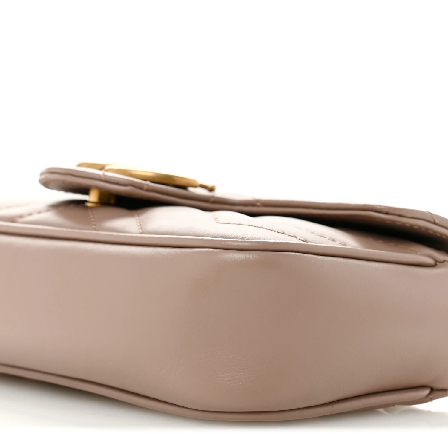 Calfskin Matelasse Super Mini GG Marmont Shoulder Bag Porcelain Rose - Image 10
