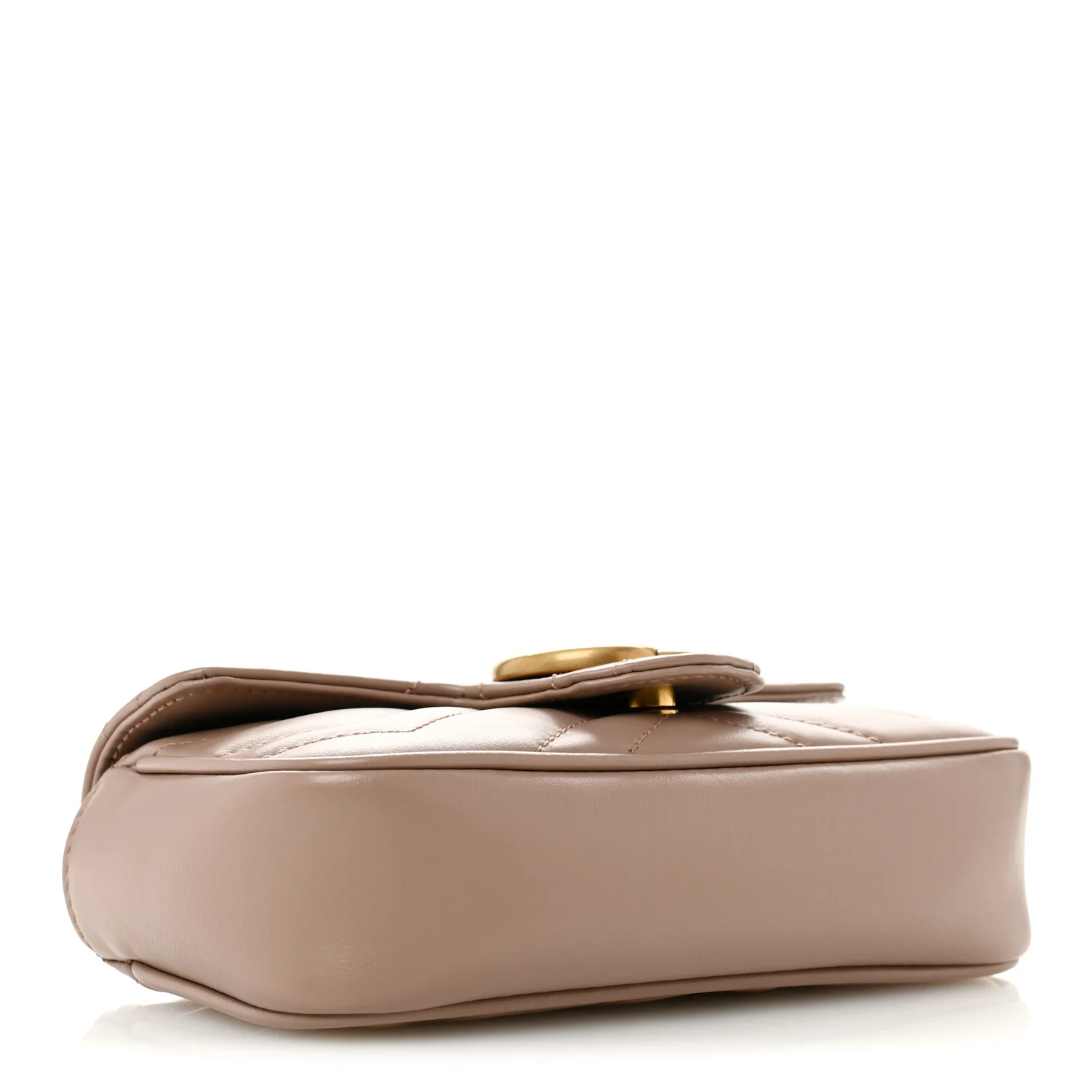 Calfskin Matelasse Super Mini GG Marmont Shoulder Bag Porcelain Rose - Image 4