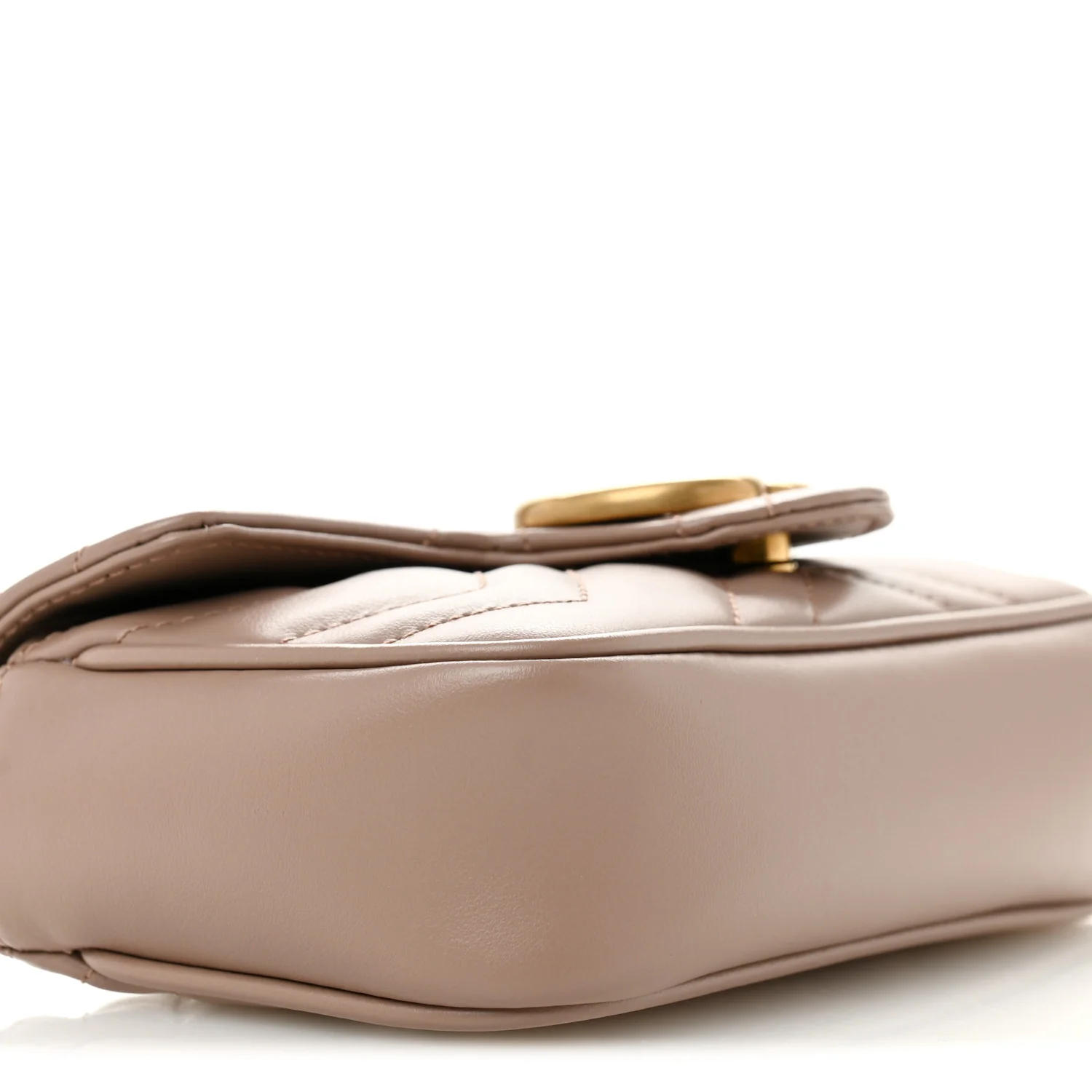 Calfskin Matelasse Super Mini GG Marmont Shoulder Bag Porcelain Rose - Image 9