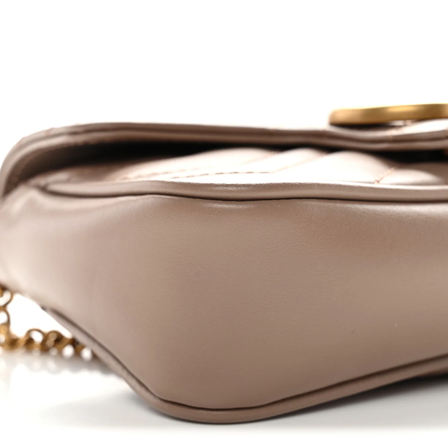 Calfskin Matelasse Super Mini GG Marmont Shoulder Bag Porcelain Rose - Image 8