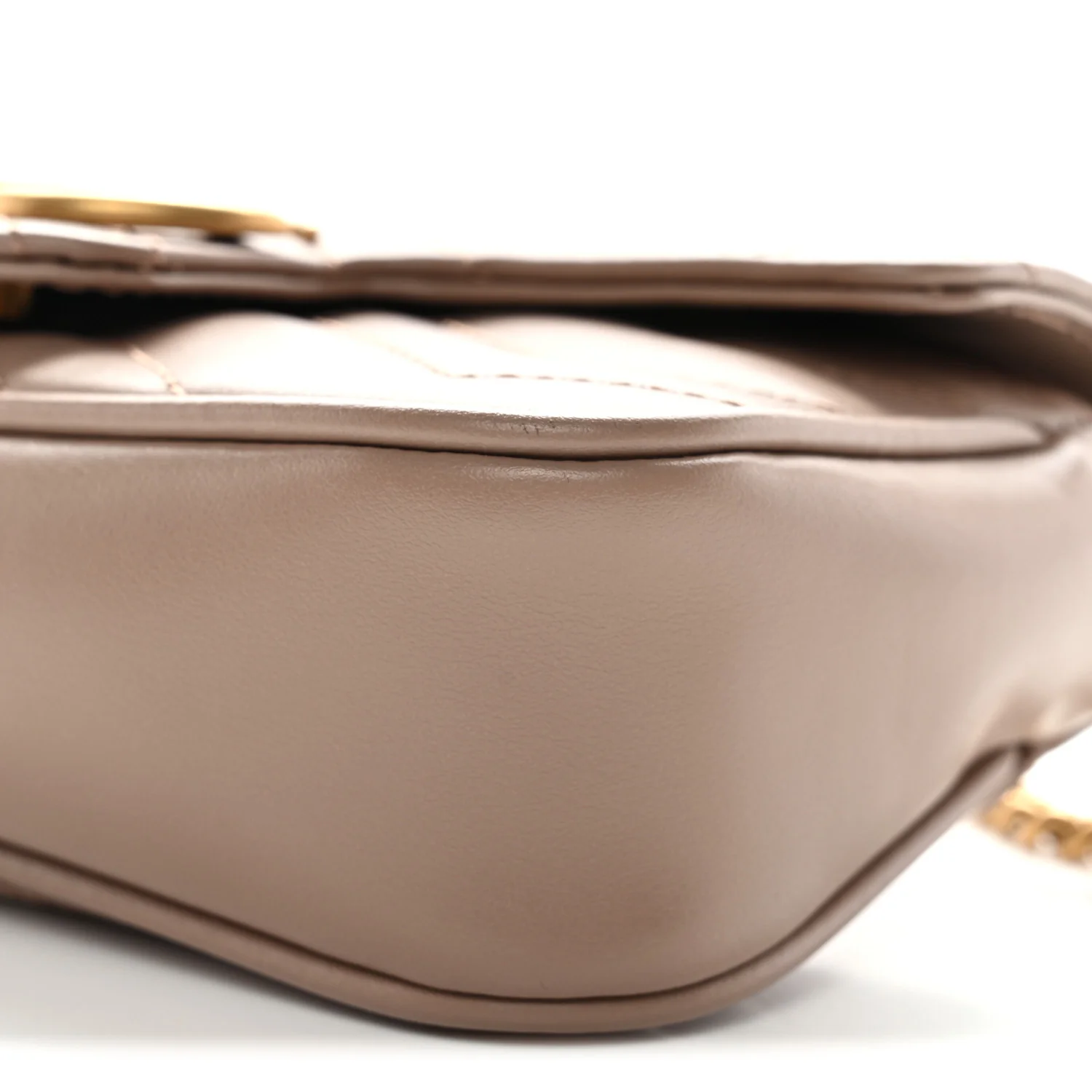 Calfskin Matelasse Super Mini GG Marmont Shoulder Bag Porcelain Rose - Image 9