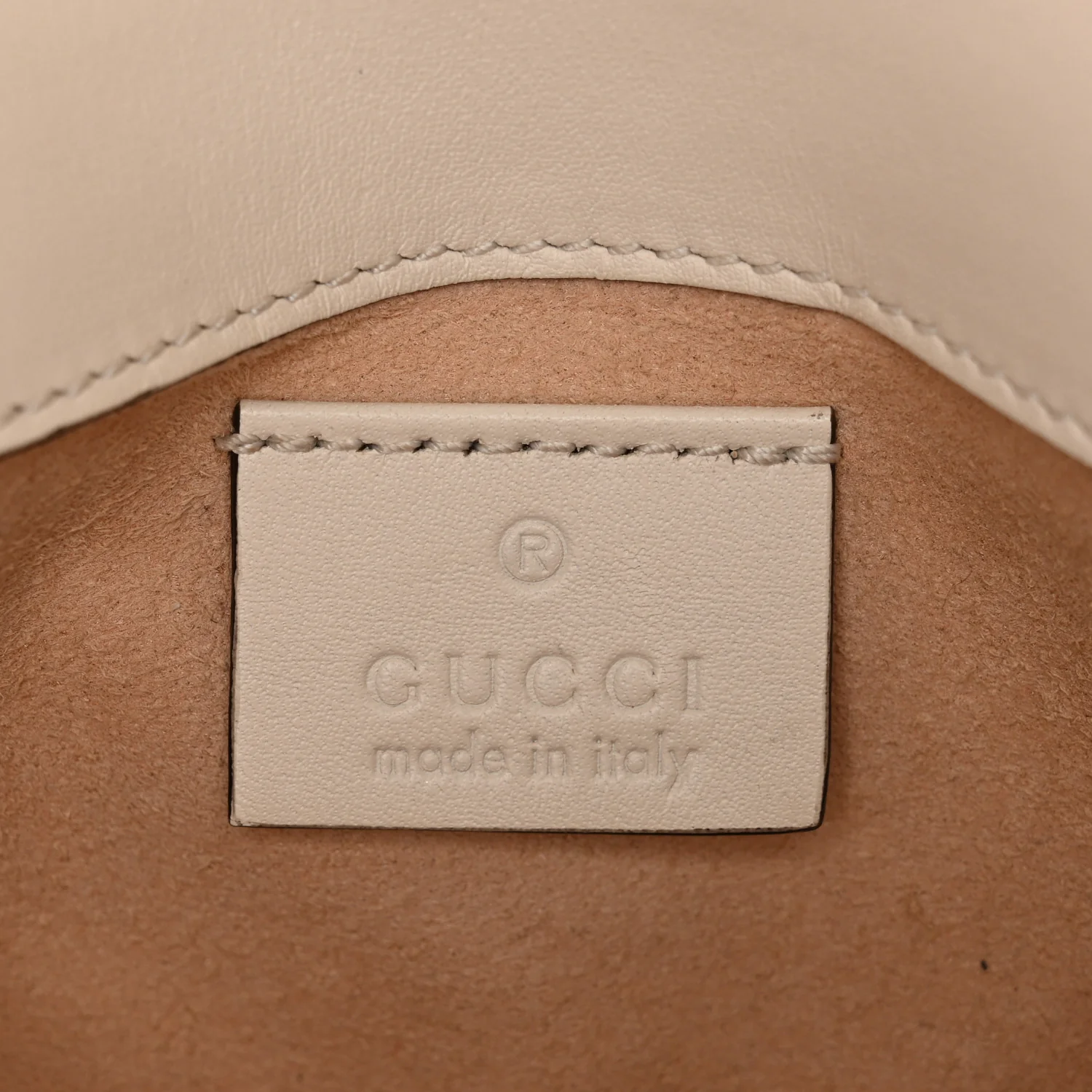 Calfskin Matelasse Super Mini GG Marmont Shoulder Bag White - Image 6