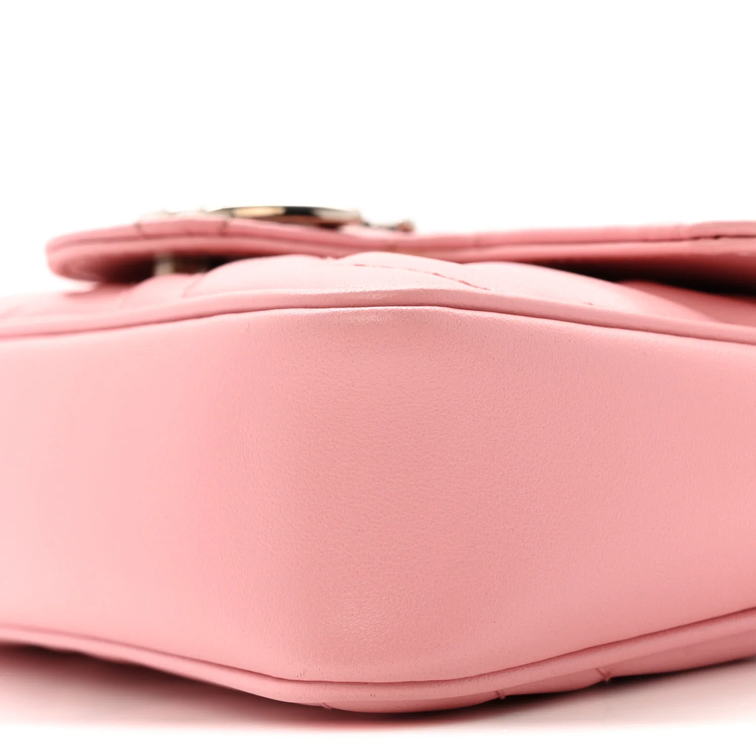 Calfskin Matelasse Super Mini GG Marmont Shoulder Bag Wild Rose - Image 10