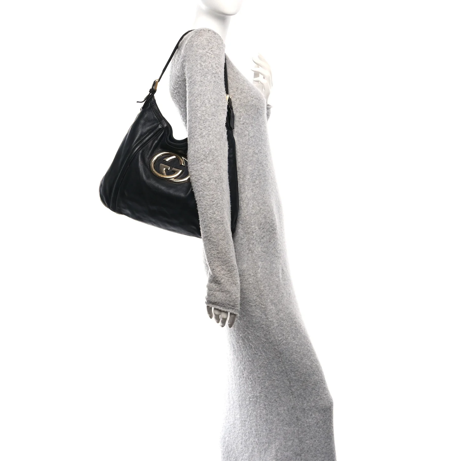 Calfskin Medium Britt Hobo Black - Image 2