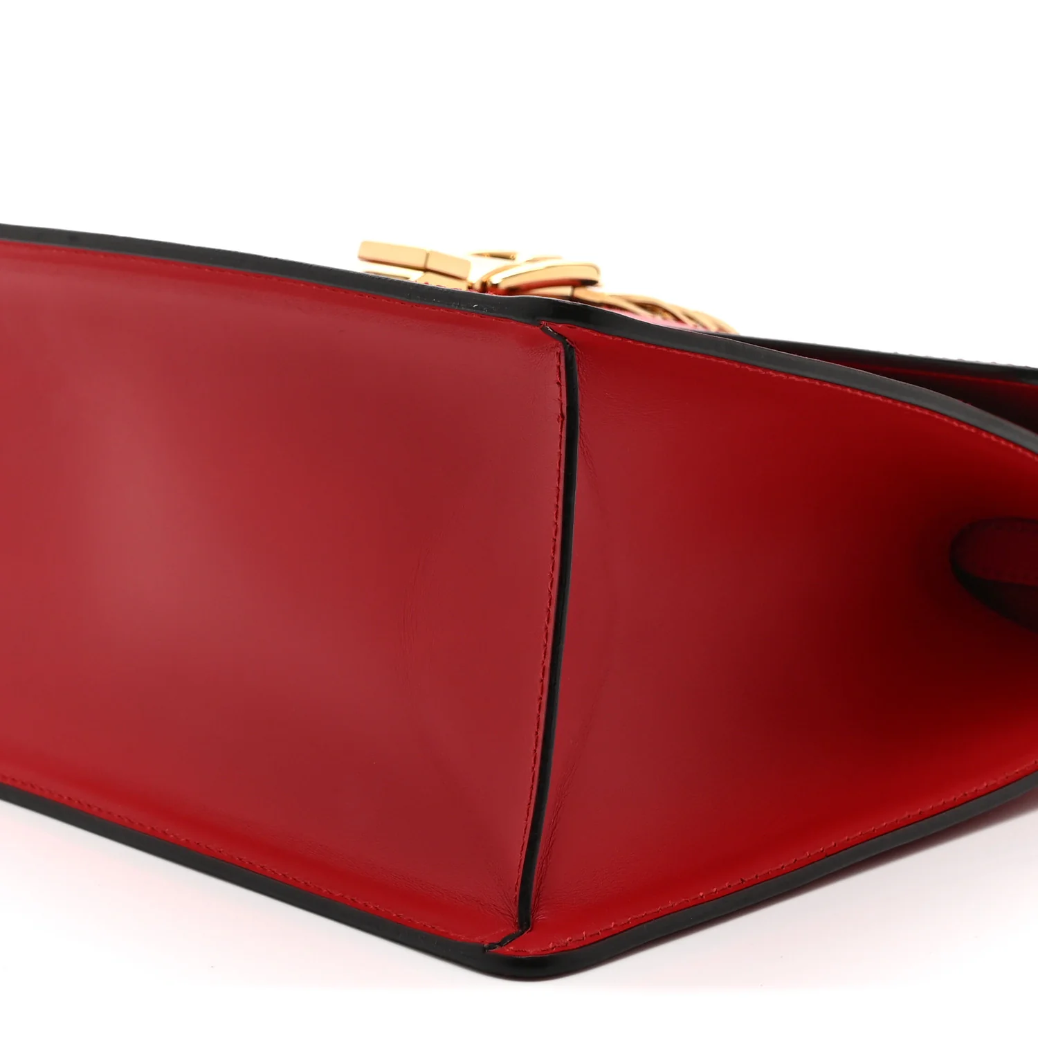 Calfskin Medium Sylvie Top Handle Bag Hibiscus Red - Image 10