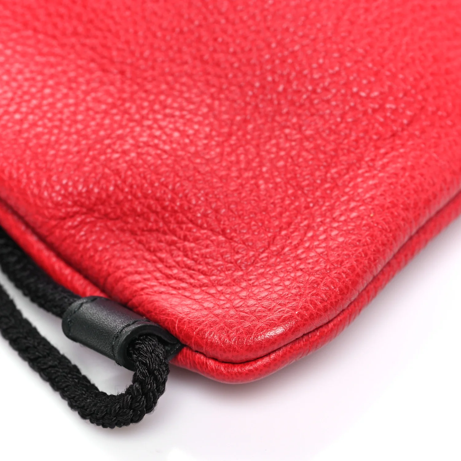 Calfskin Mens Logo Drawstring Backpack Red - Image 10