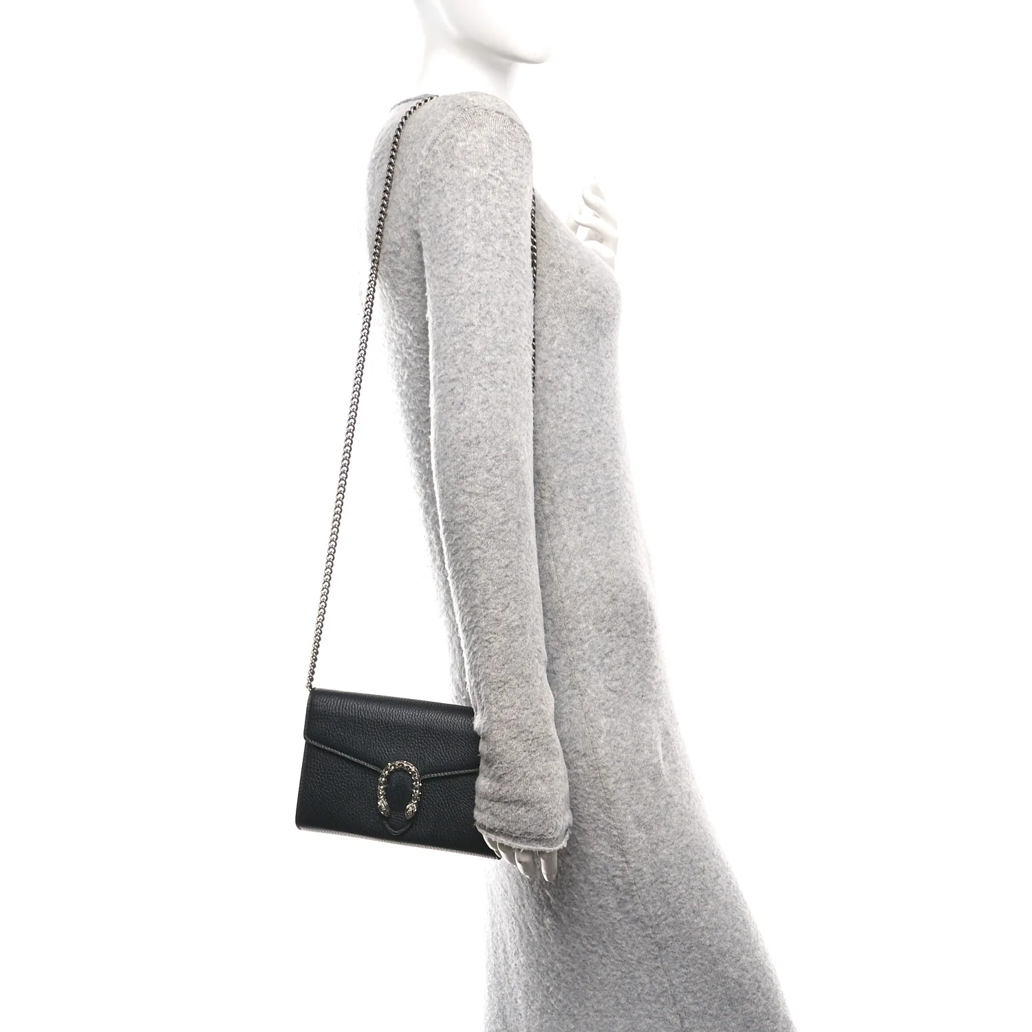 Calfskin Mini Dionysus Chain Wallet Black - Image 2