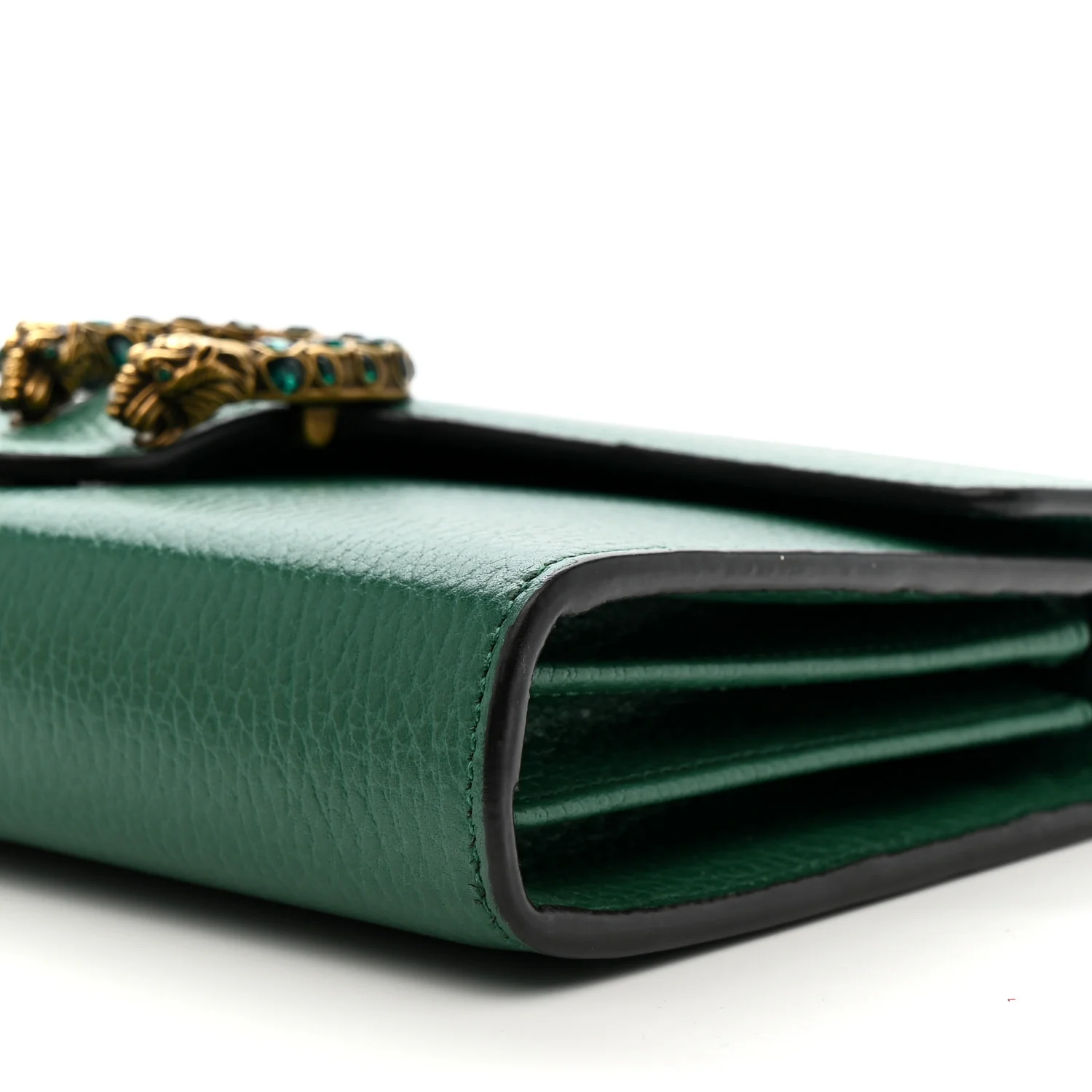 Calfskin Mini Dionysus Chain Wallet Emerald - Image 11