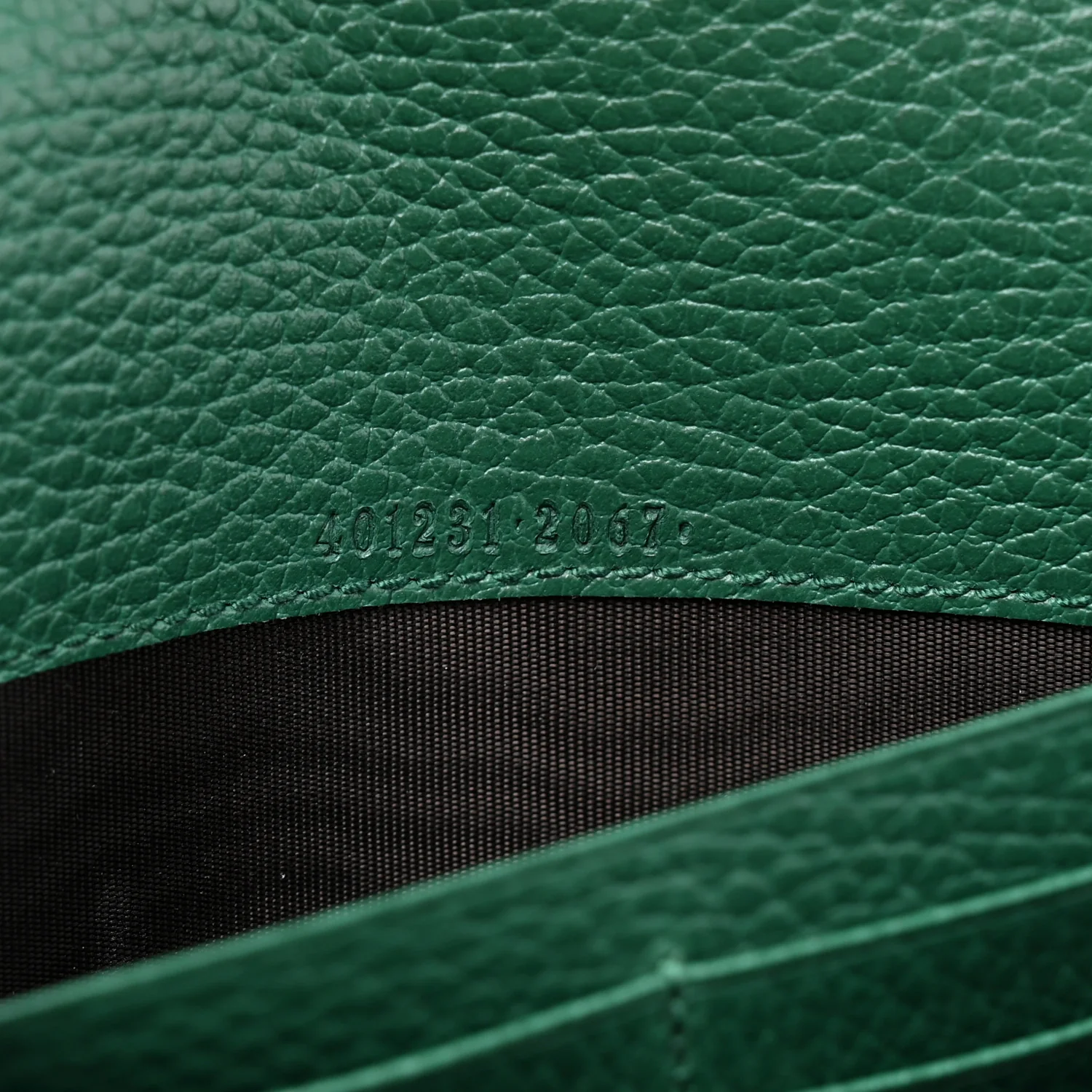 Calfskin Mini Dionysus Chain Wallet Emerald - Image 9