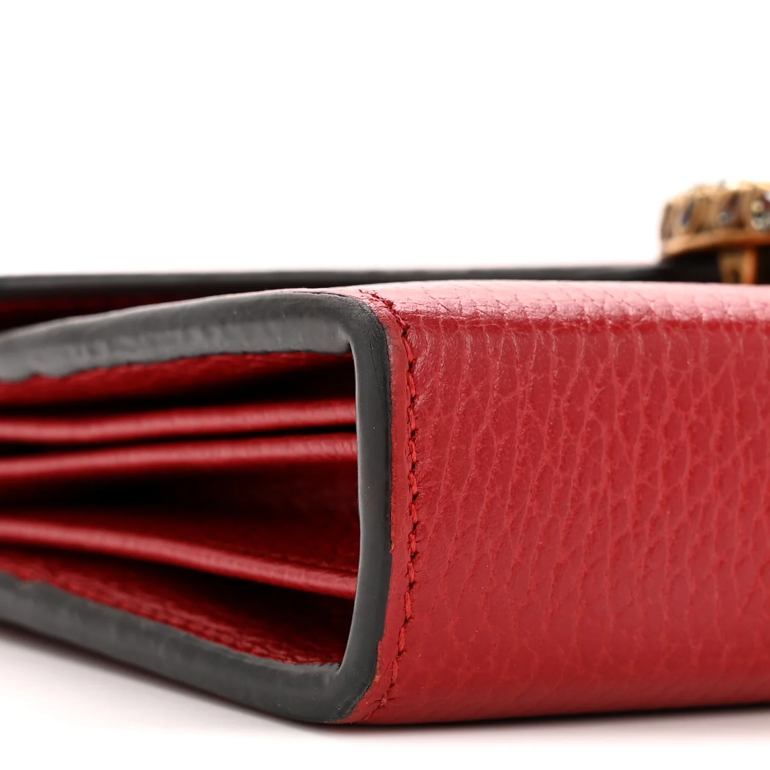 Calfskin Mini Dionysus Chain Wallet Hibiscus Red - Image 9