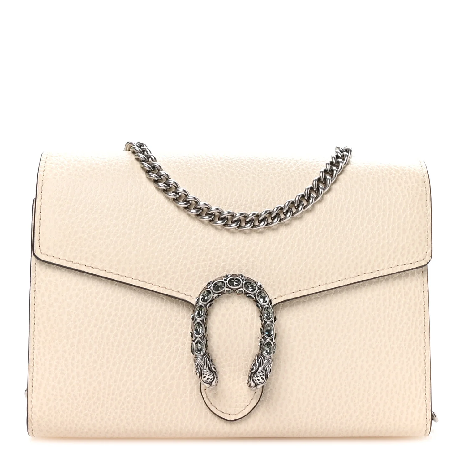 Calfskin Mini Dionysus Chain Wallet White - Image 2