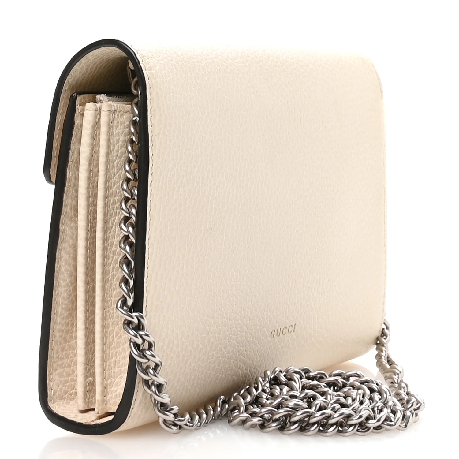 Calfskin Mini Dionysus Chain Wallet White - Image 5