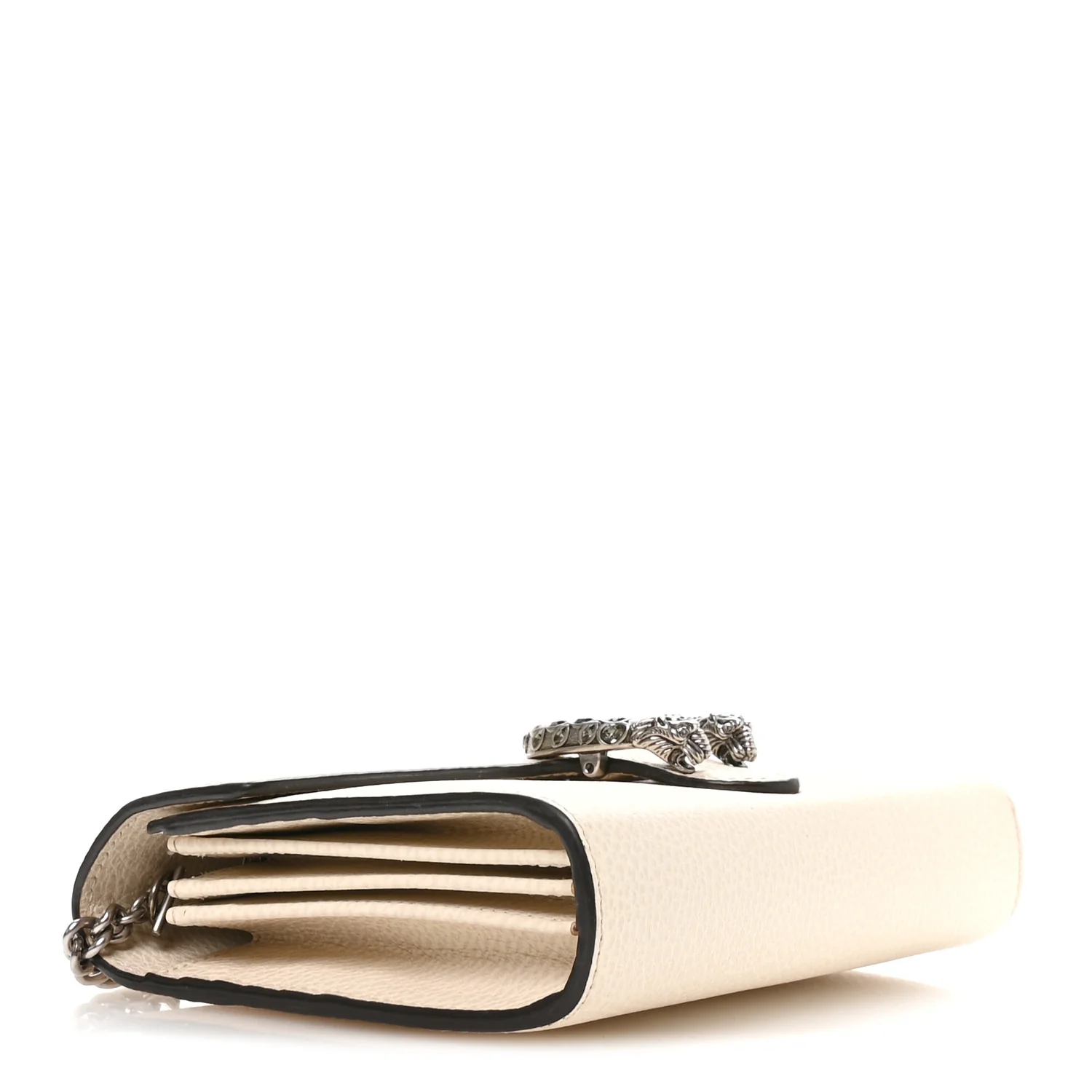 Calfskin Mini Dionysus Chain Wallet White - Image 6