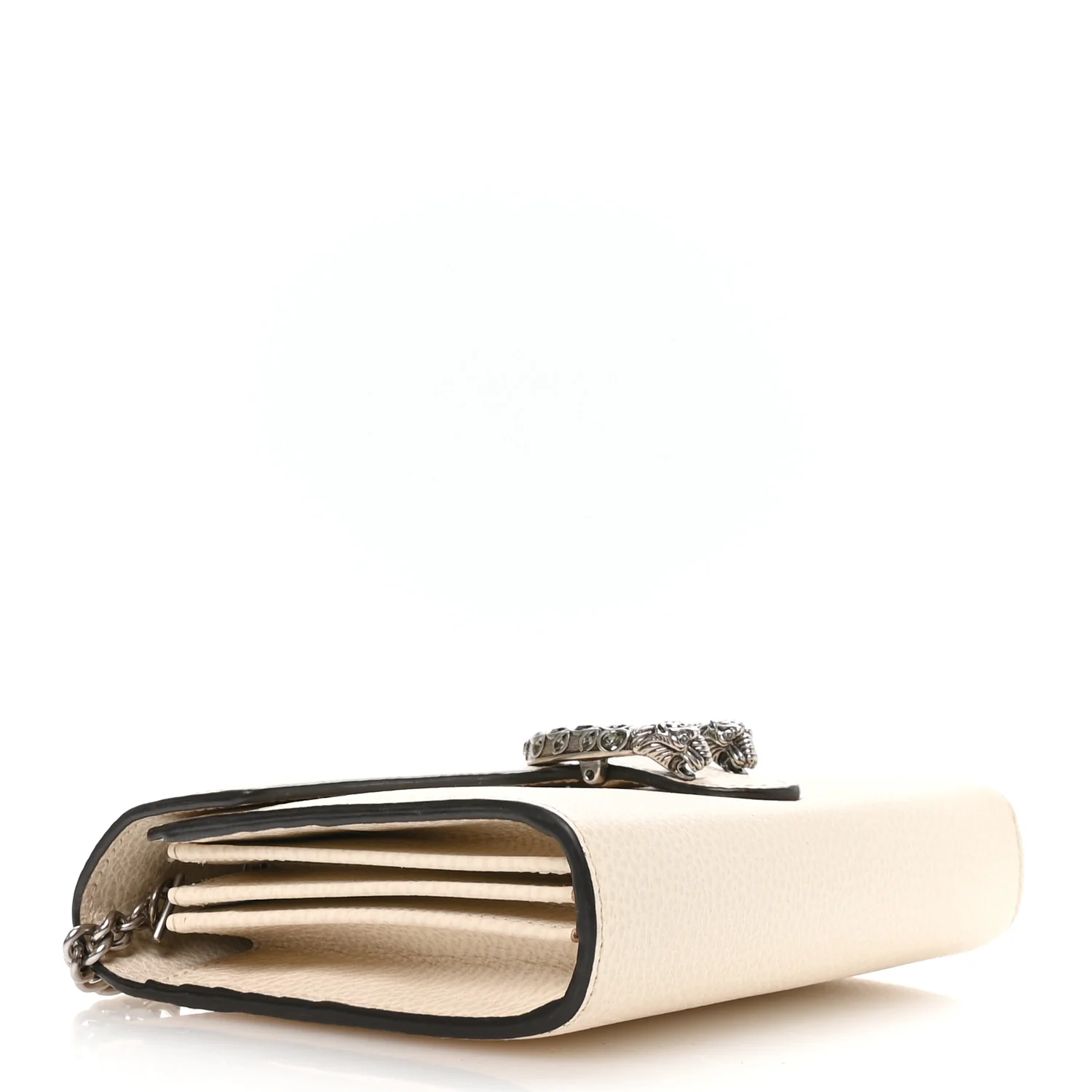 Calfskin Mini Dionysus Chain Wallet White - Image 7