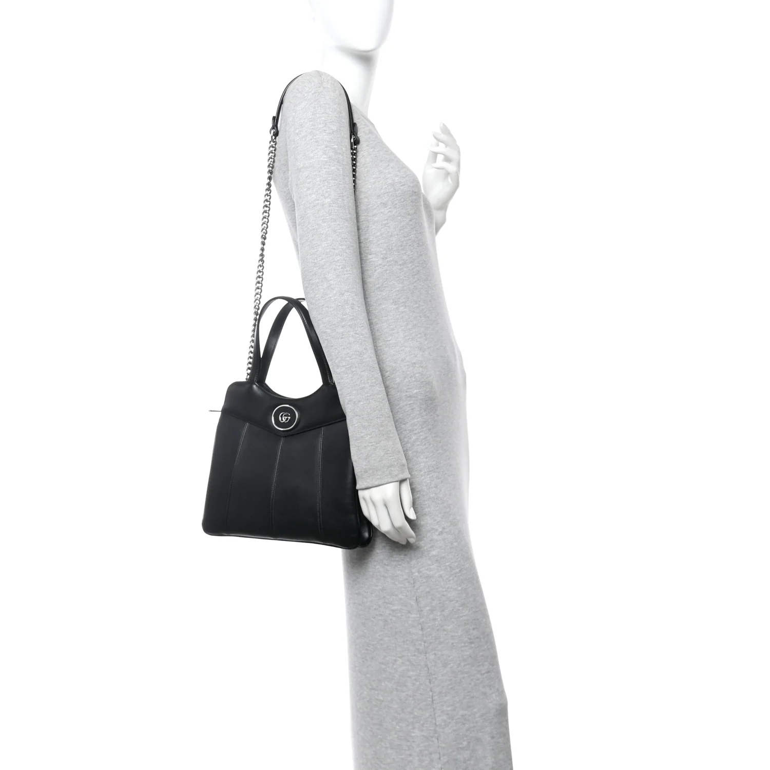 Calfskin Petite GG Small Tote Bag Black - Image 2