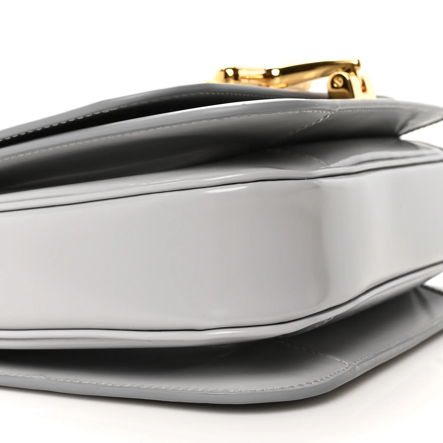 Calfskin Siena Shoulder Bag Grey - Image 9