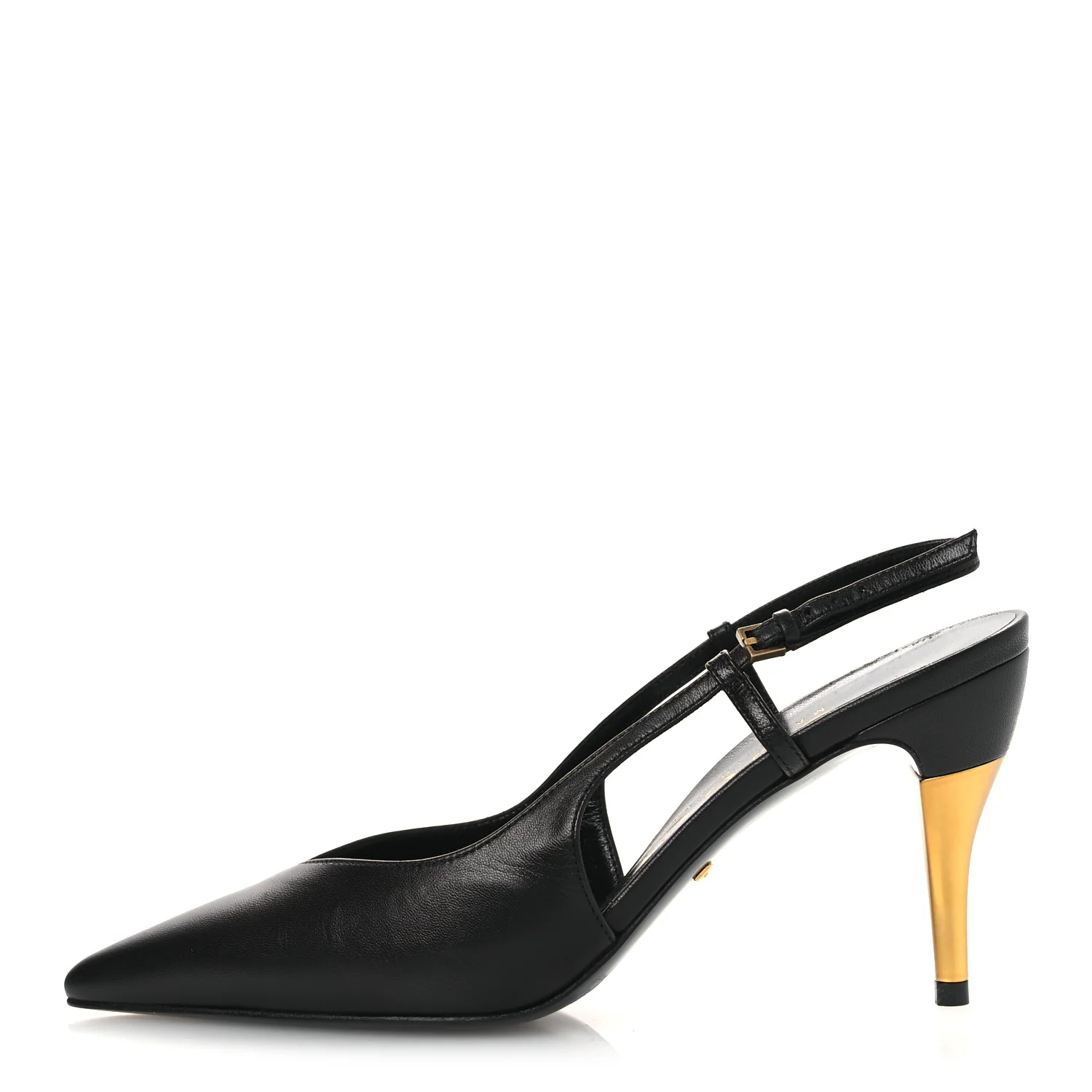 Calfskin Slingback Pumps 36.5 Black