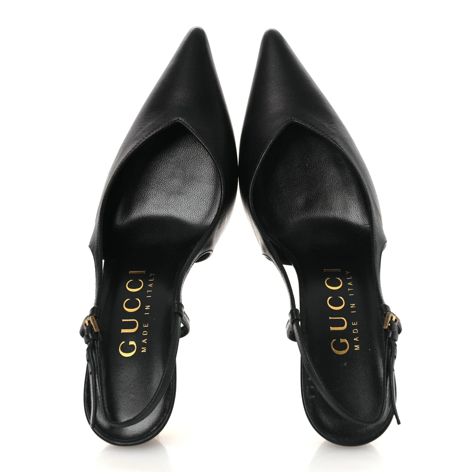 Calfskin Slingback Pumps 36.5 Black - Image 2