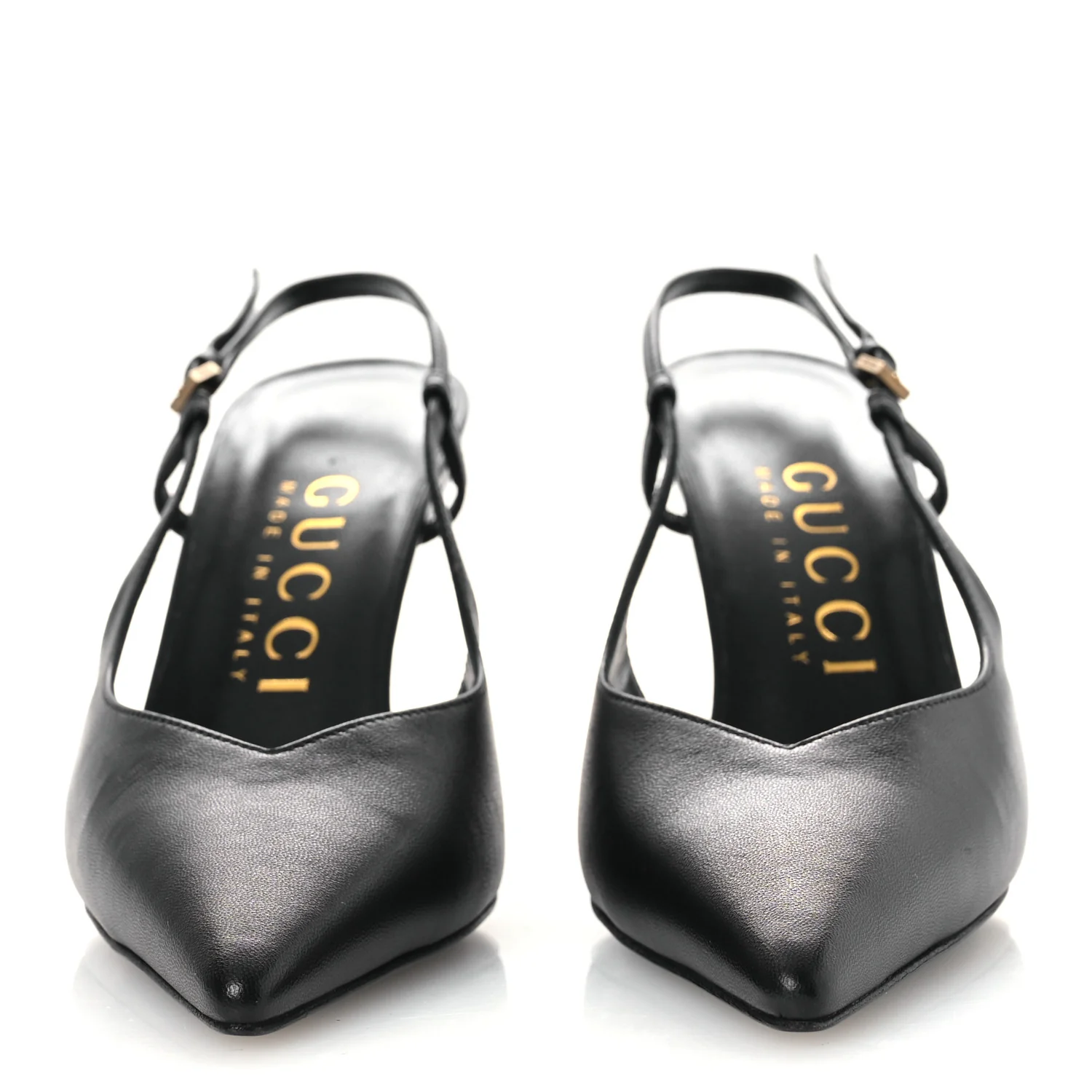 Calfskin Slingback Pumps 36.5 Black - Image 3