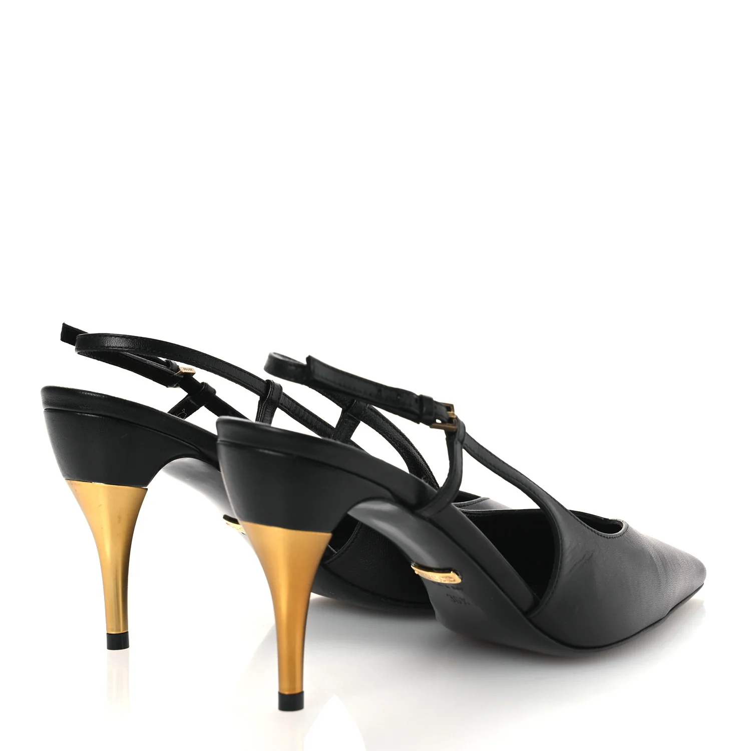 Calfskin Slingback Pumps 36.5 Black - Image 5