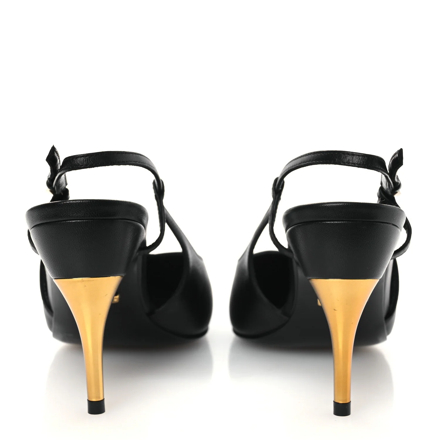 Calfskin Slingback Pumps 36.5 Black - Image 6
