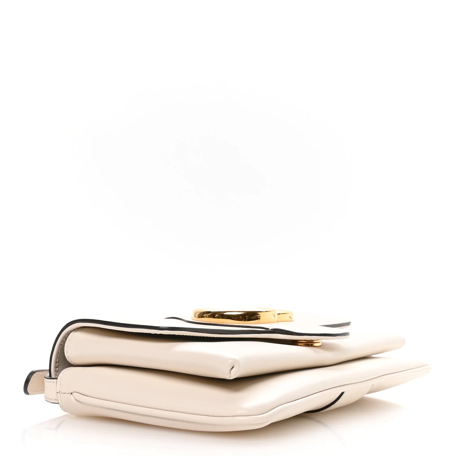 Calfskin Small Arli Flap Shoulder Bag Mystic White - Image 4