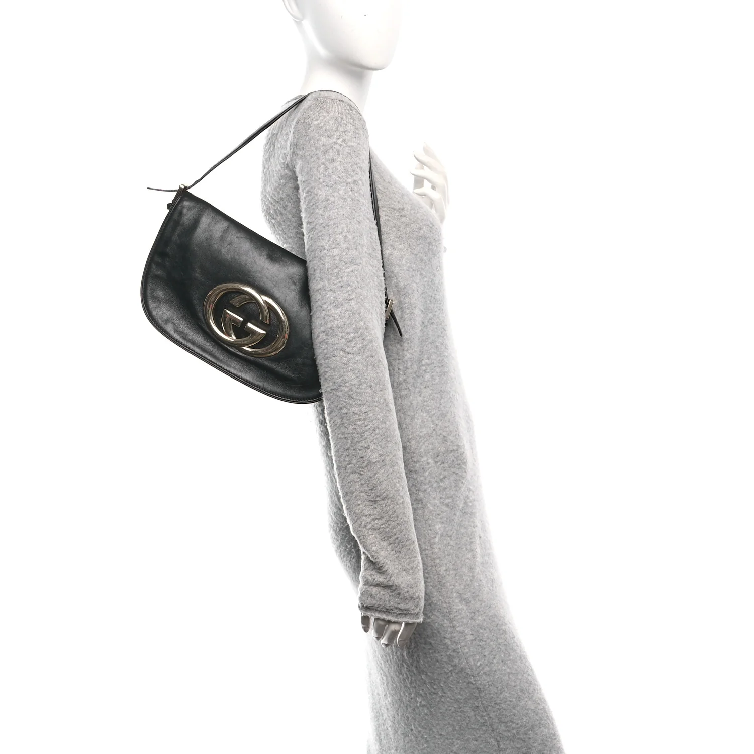 Calfskin Small Britt Shoulder Bag Black - Image 2