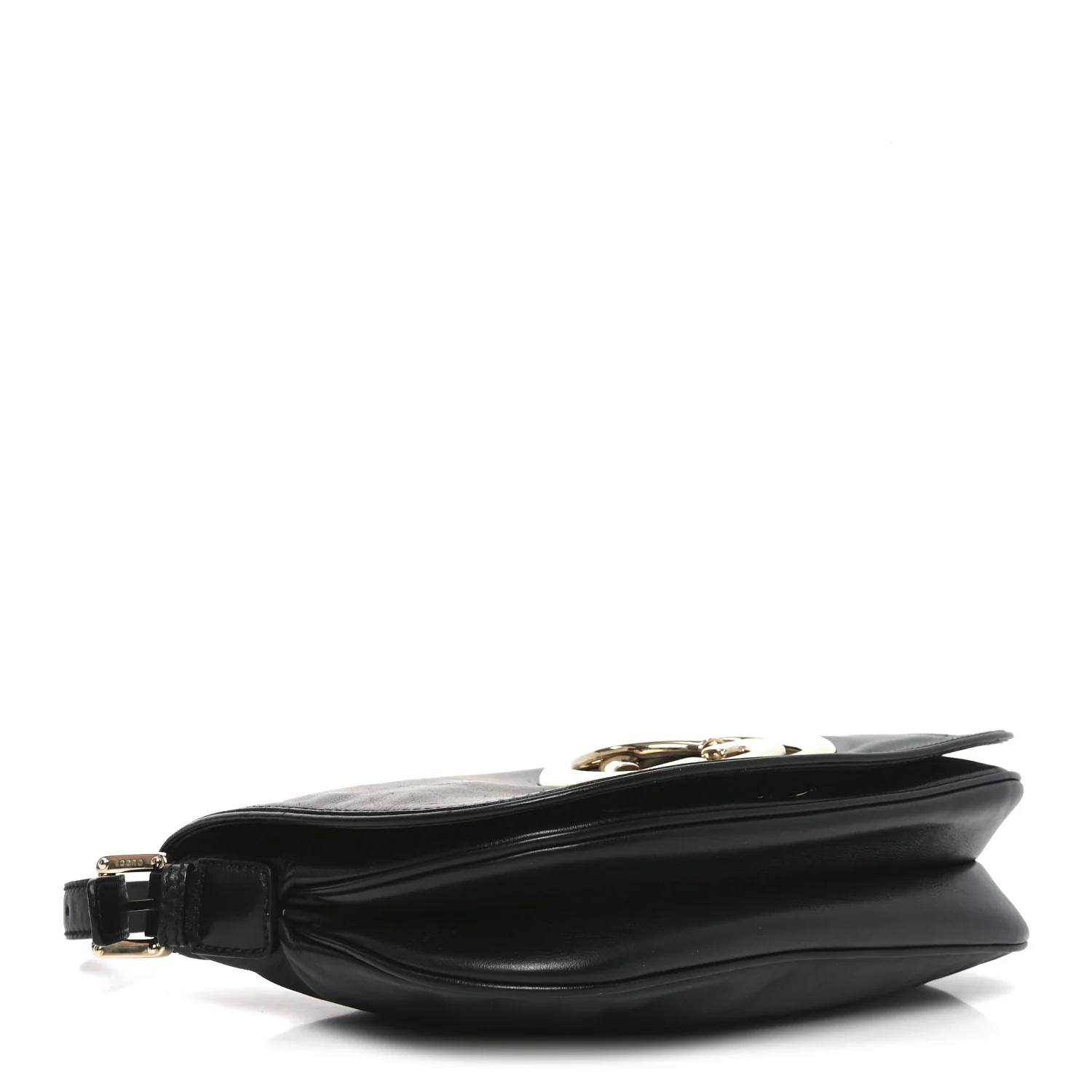 Calfskin Small Britt Shoulder Bag Black - Image 4