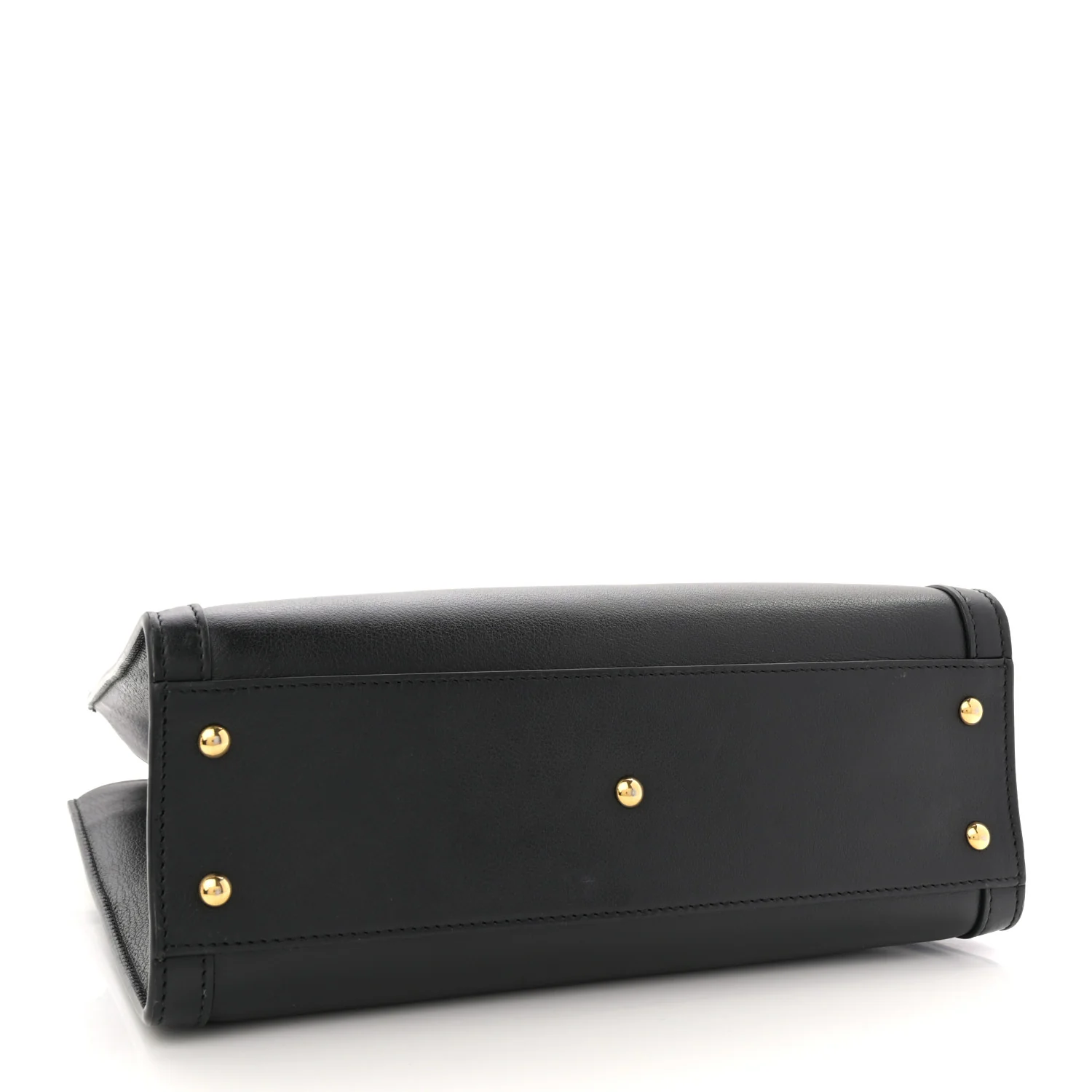 Calfskin Small Diana Tote Bag Black Yellow Fluo - Image 4